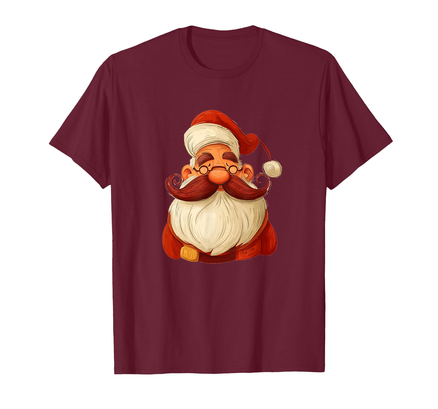 Pretty Santa Beard with Christmas Hat Costume T-Shirt