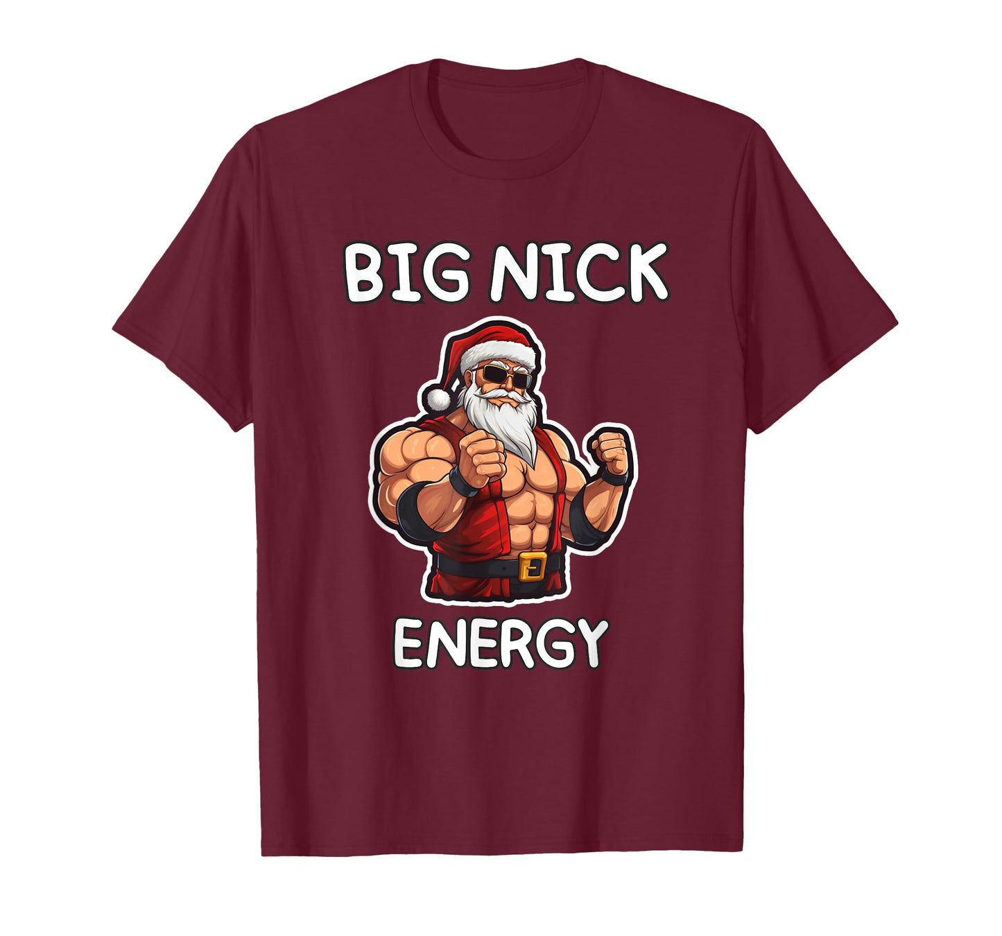 Big Nick Energy Santa Claus Funny Christmas T-Shirt
