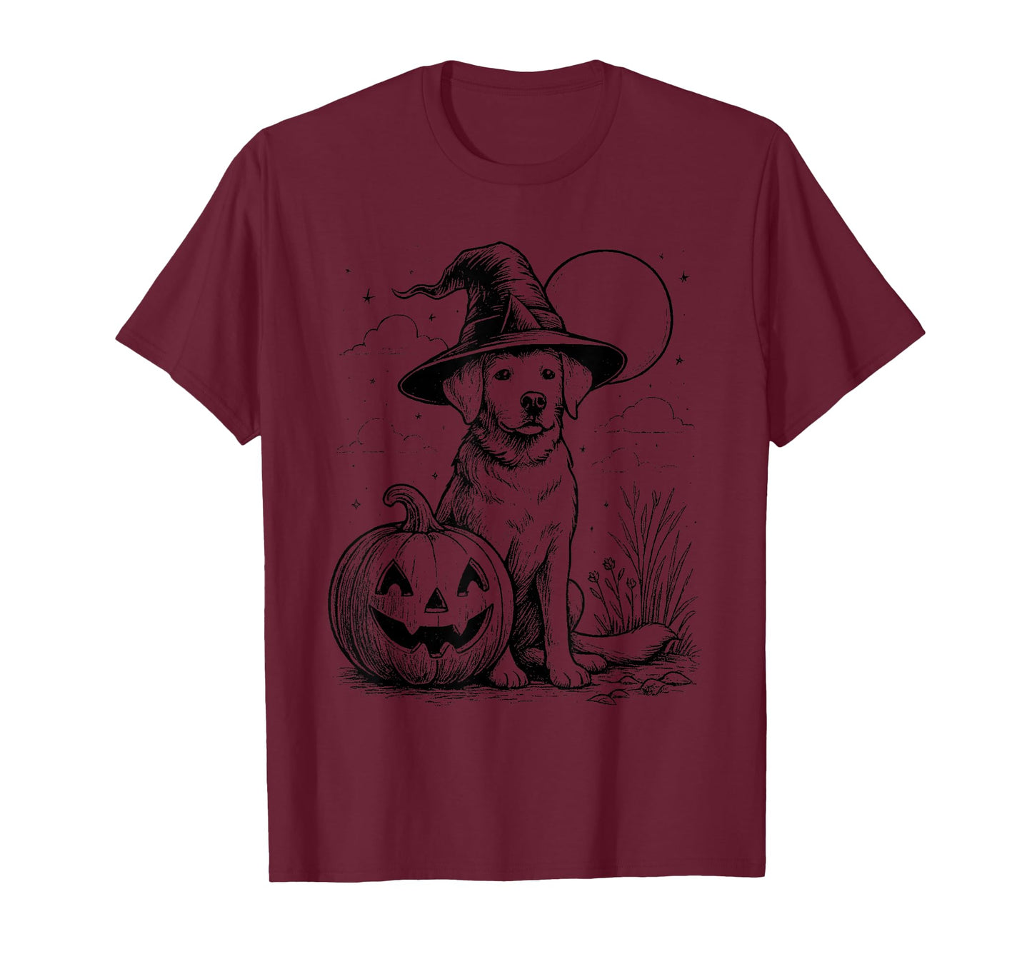 Witch Labrador Halloween - Spooky Art: Dog Lover T-Shirt