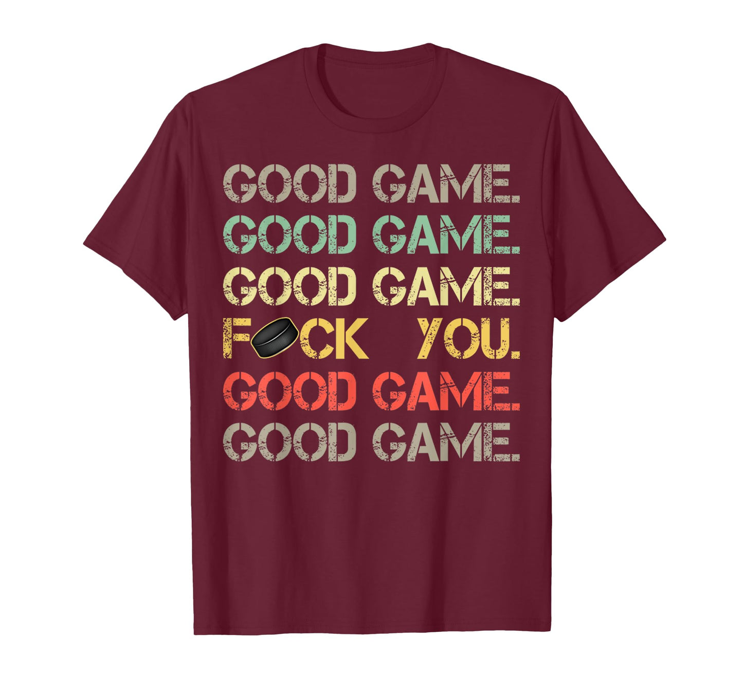 Good Game Good Game Good Game Funny Vintage Sports Hockey T-Shirt