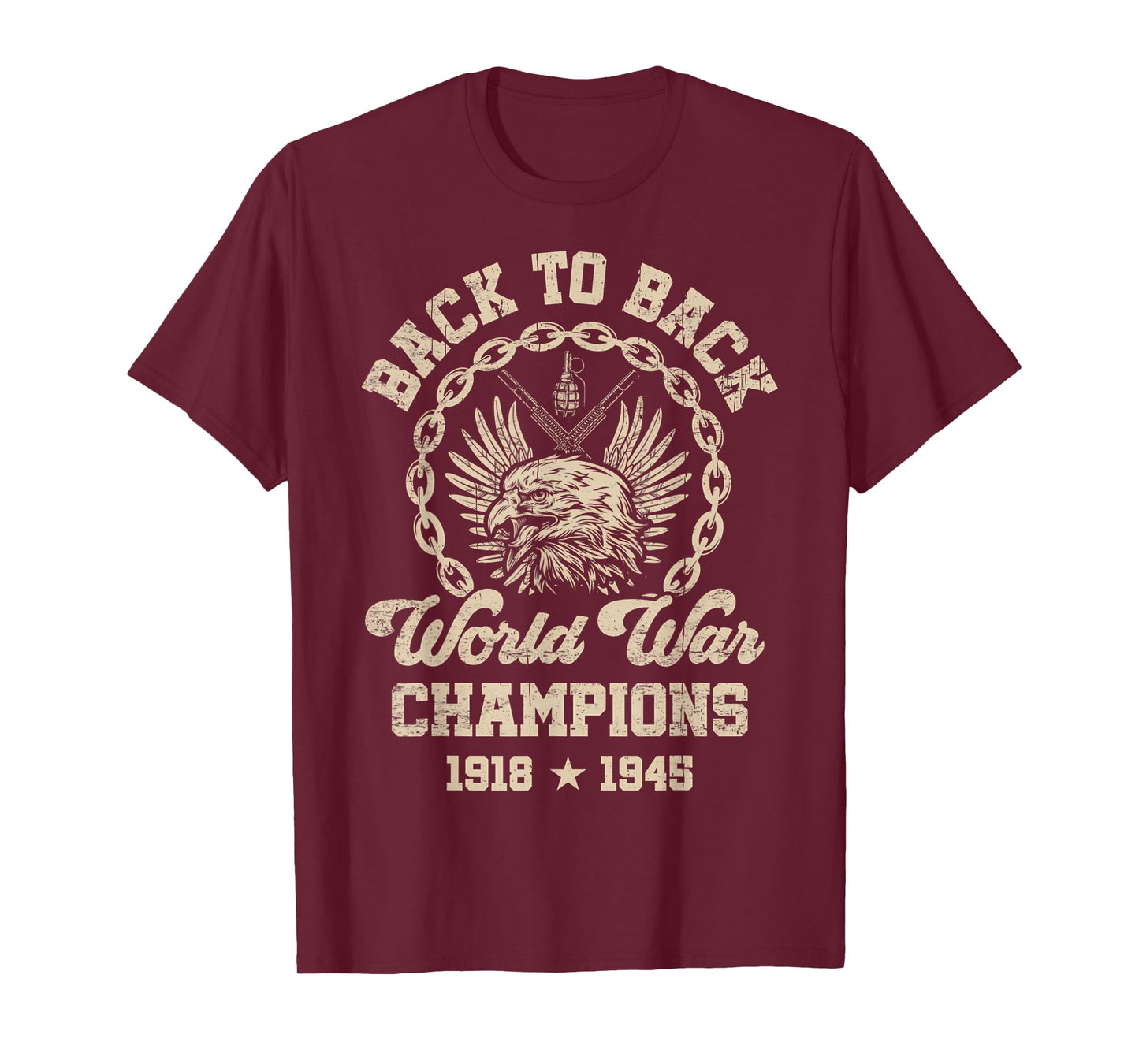 Back-to-Back World War Champs Funny Independence Day Design T-Shirt