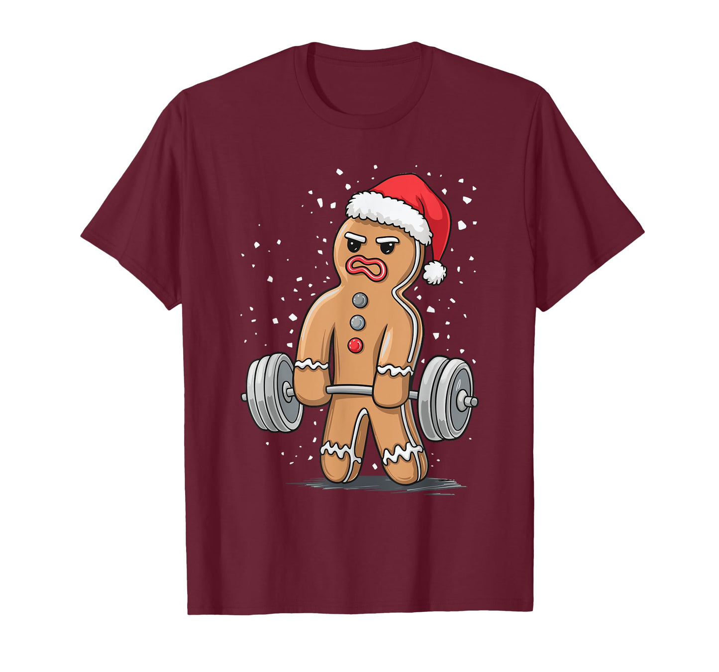 Gingerbread Weightlifting Workout Bodybuilding T-Shirt