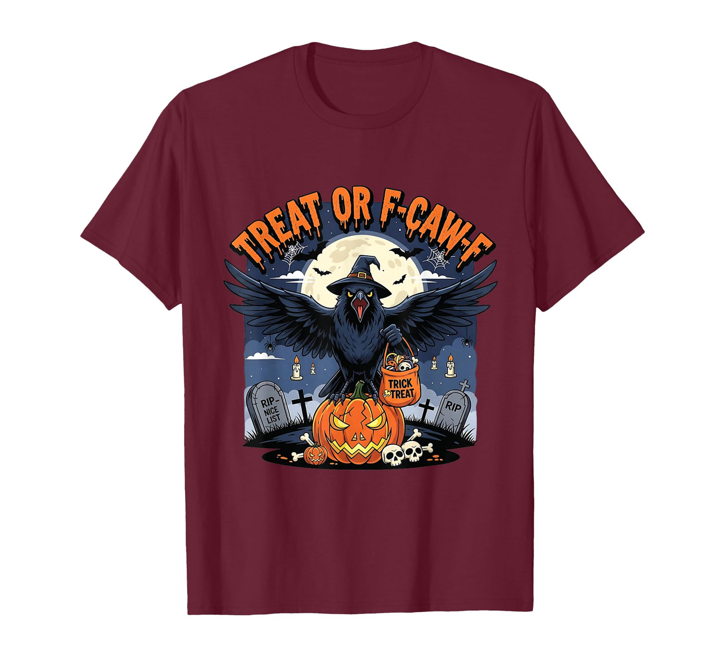 Witch Raven Crow Magic Witchcraft Spooky Halloween F-CAW-F T-Shirt