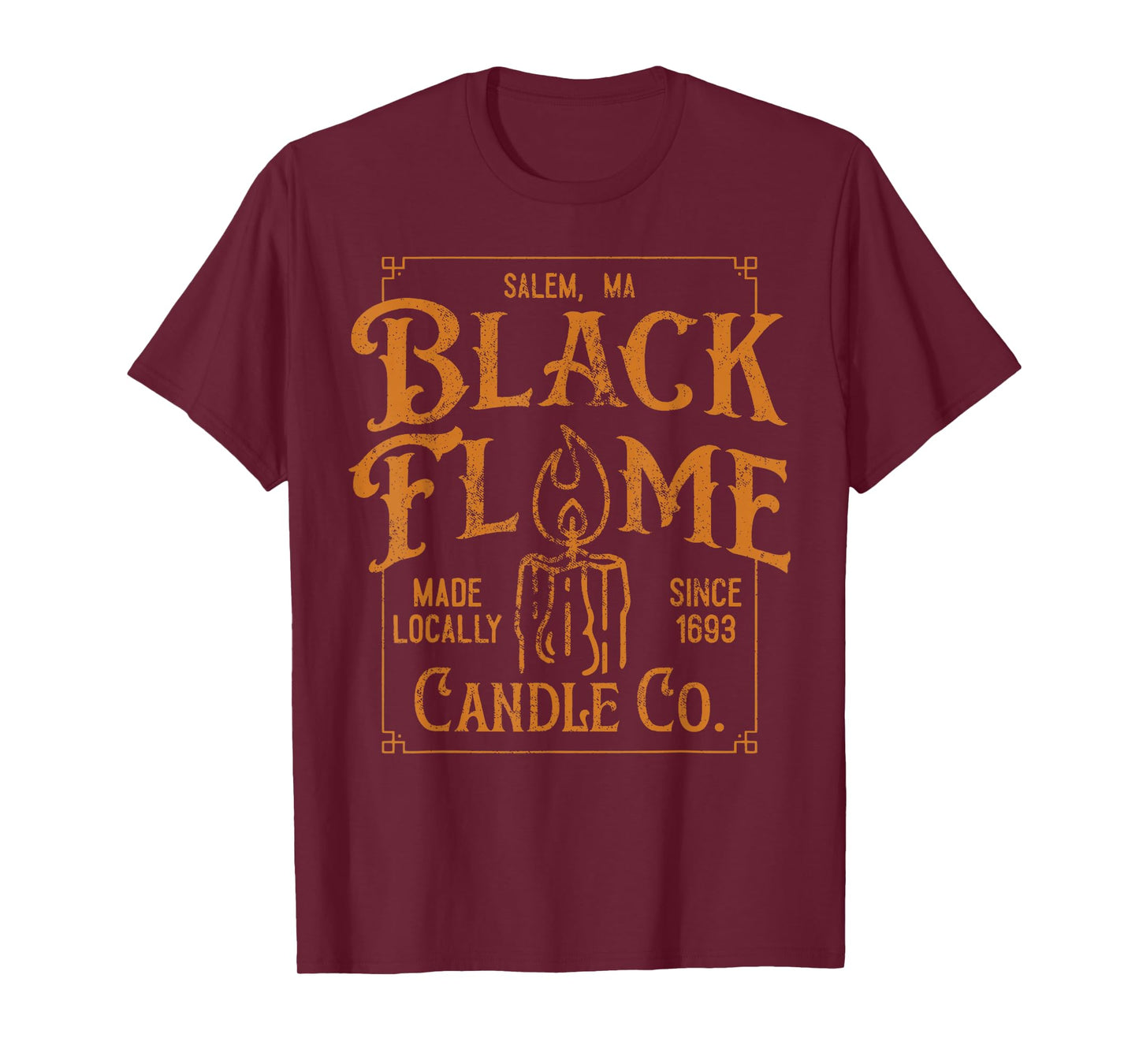 Salem est 1963 Black Flame Retro Halloween T-Shirt