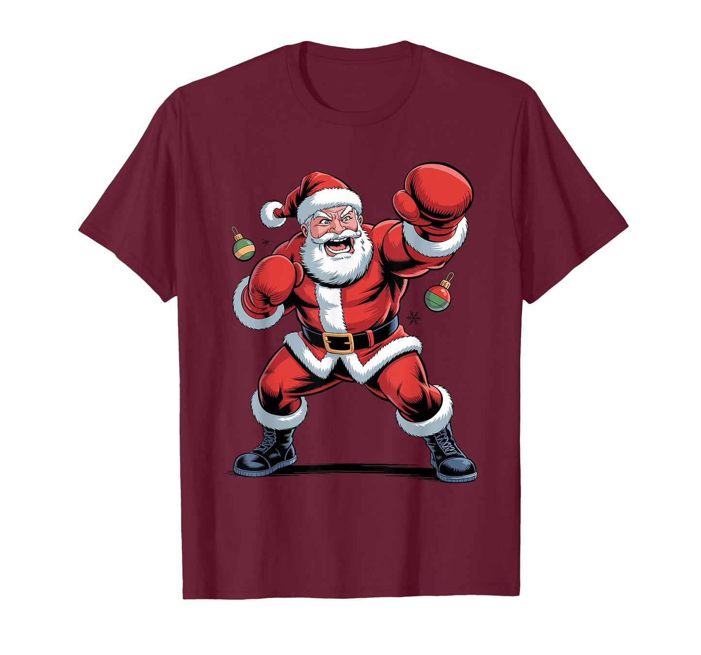 Funny Santa Boxing Lover Holiday Christmas Xmas Pajama T-Shirt