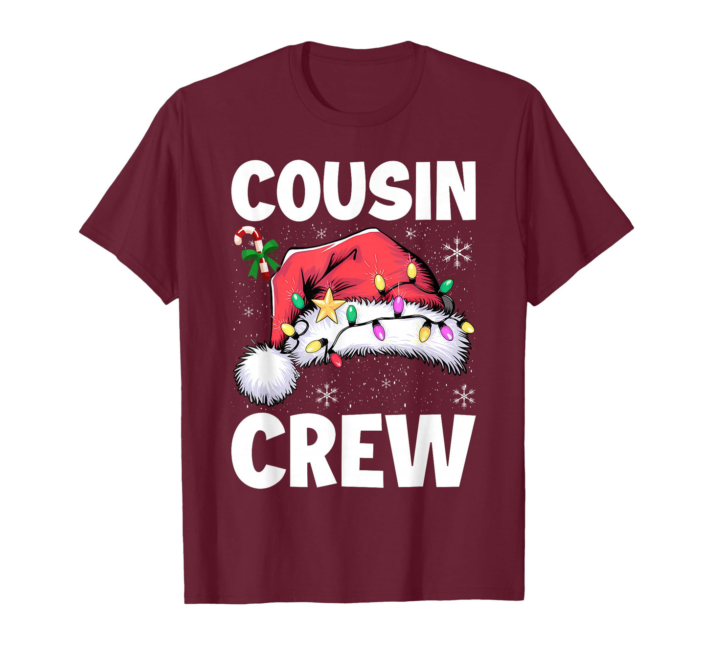 Christmas Cousin Crew Santa Hat Men Women Kids T-Shirt