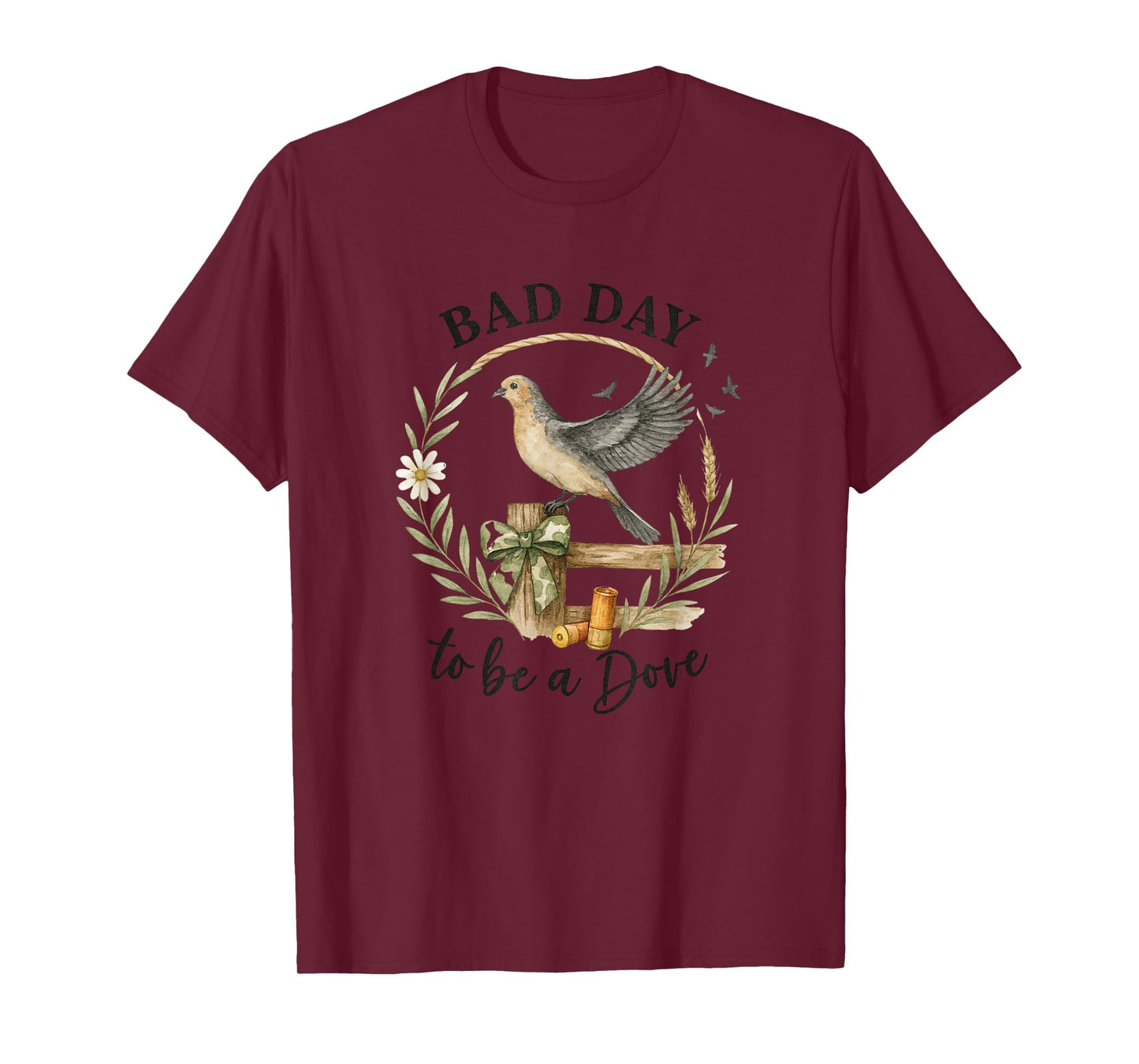 Bad Day to Be a Dove Hunting Watercolor Graphic T-Shirt