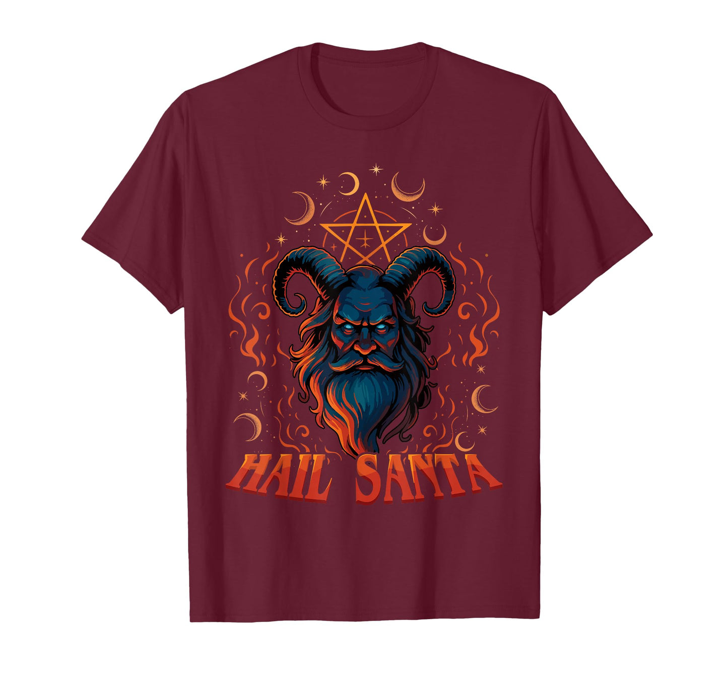Hail Santa Heavy Happy Solstice Hate Christmas Wiccan T-Shirt
