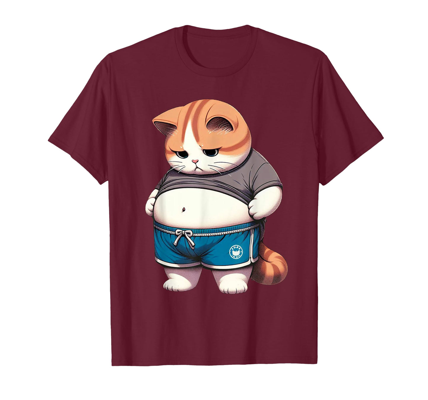 Funny Fat Cat Cute Chubby Kitten T-Shirt