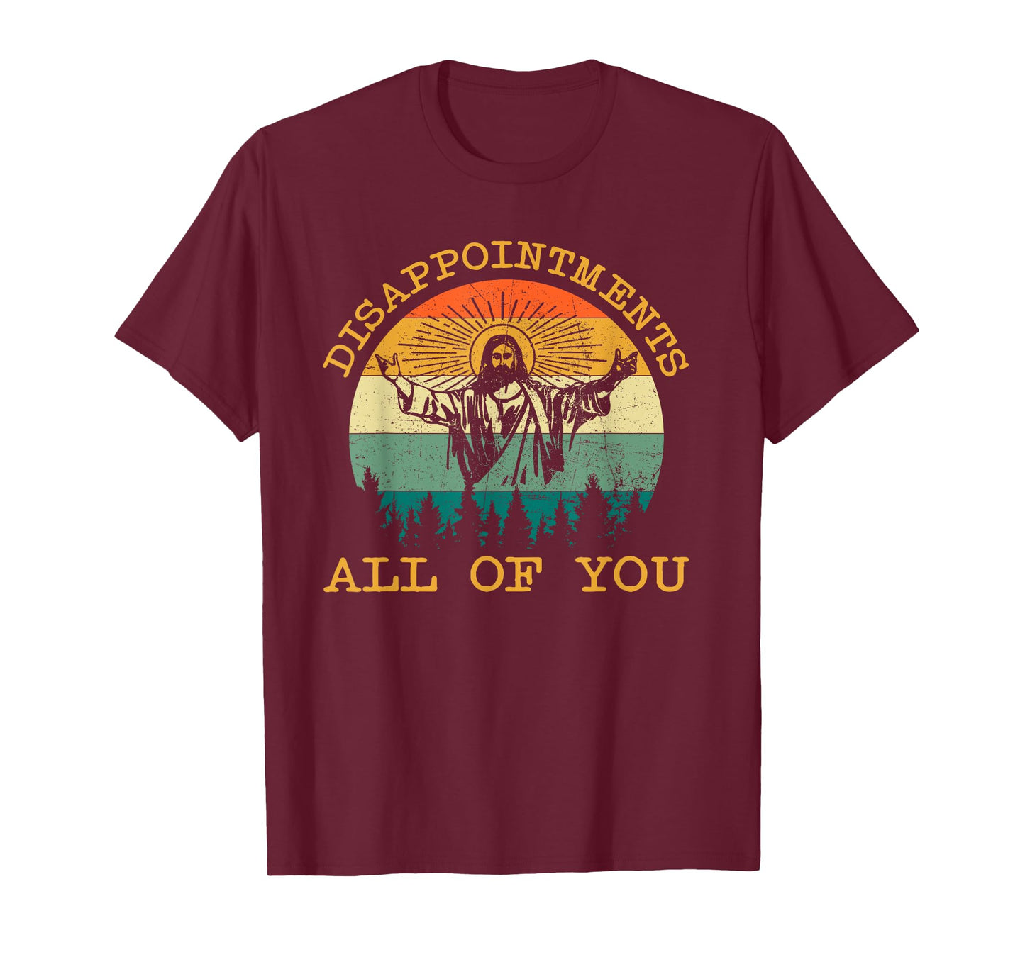 Vintage 1977 Tee Disappointments All You Jesus Christian T-Shirt - Unisex-Adults, Black, Small, Short Sleeve, T-Shirt