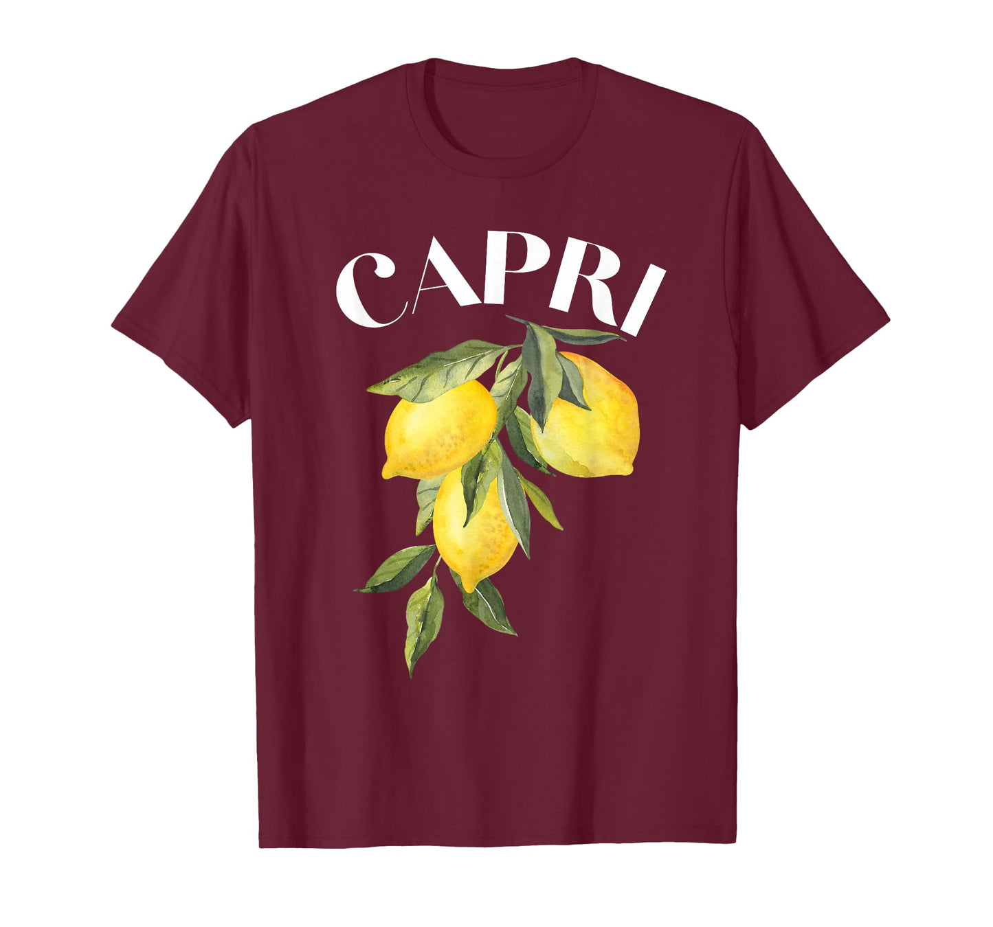 Capri Lemon Art Italian Fruit Lover Italy Island Vintage T-Shirt