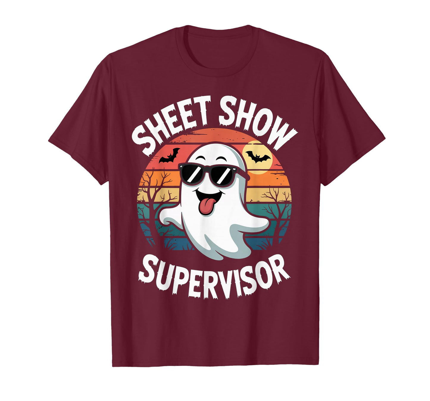 Sheet Show Supervisor Ghost Halloween Costume Men Women T-Shirt