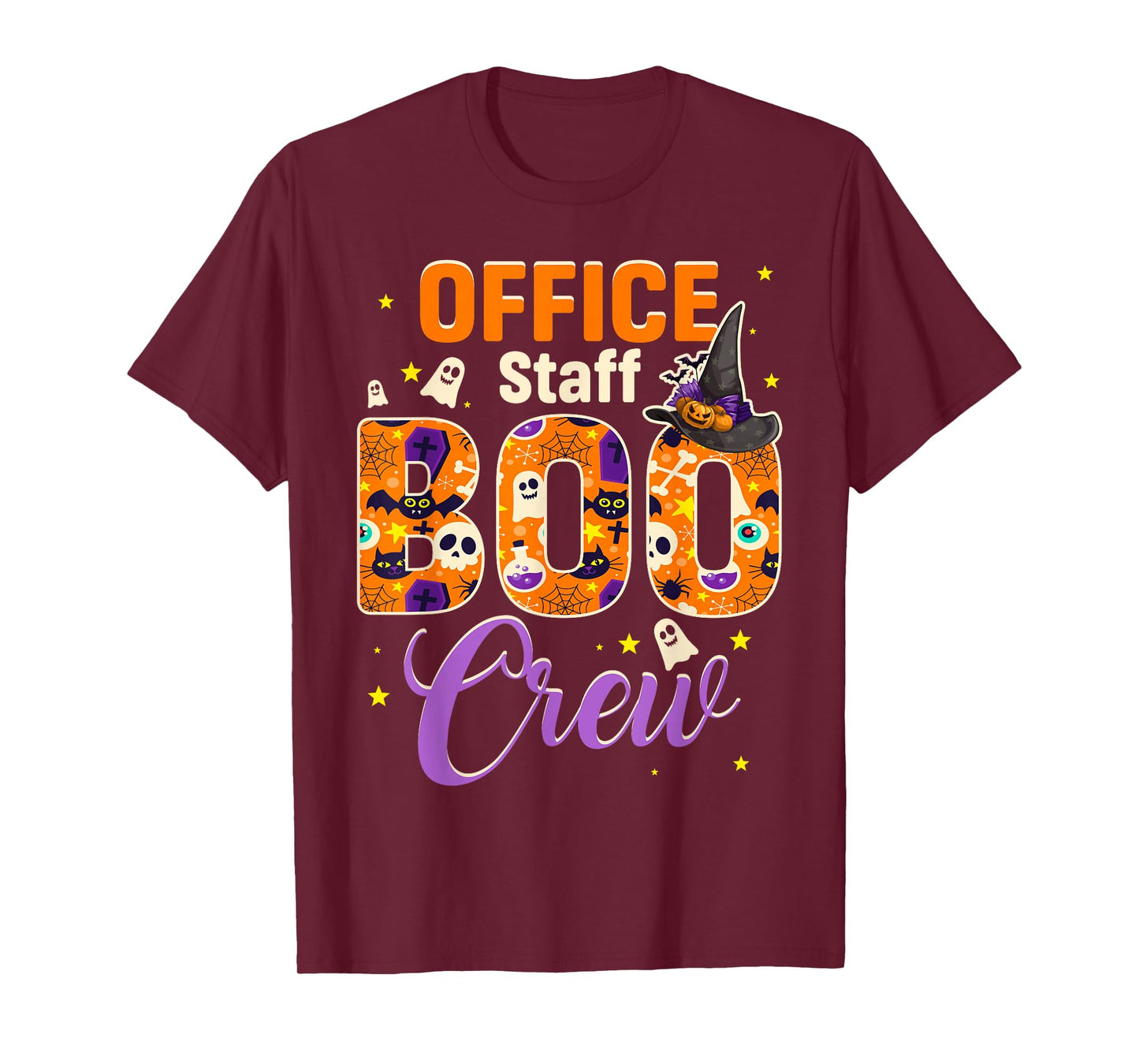Office Staff Boo Crew Funny Halloween Matching Costume T-Shirt