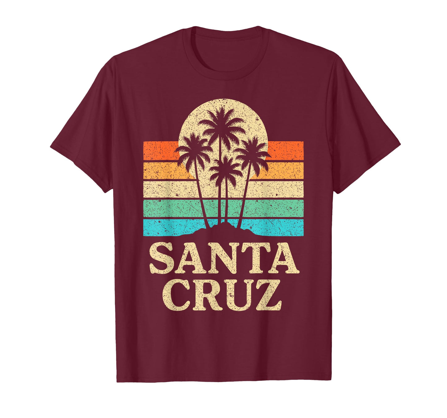 Santa Cruz CA California Retro 70s 80s 90s Surfer T-Shirt