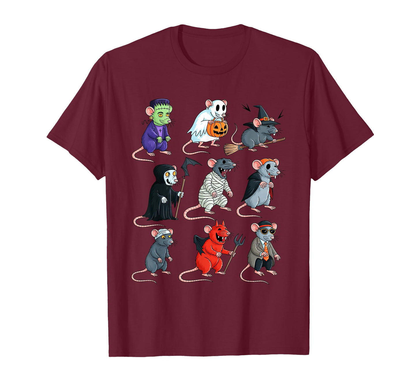 Rat Spooky Witch Boo Zombie Rat Halloween Boys & Girls T-Shirt