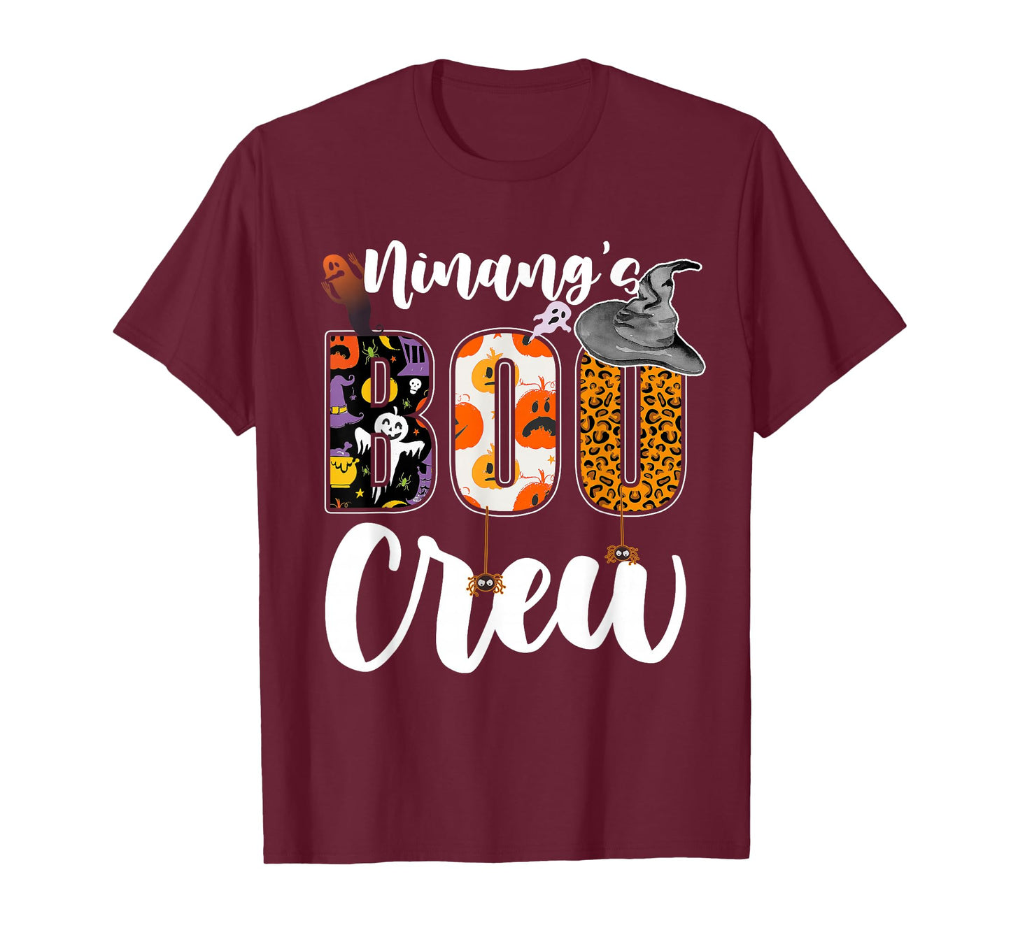 Ninang's Boo Crew Halloween Aunt Nephew Niece Matching T-Shirt