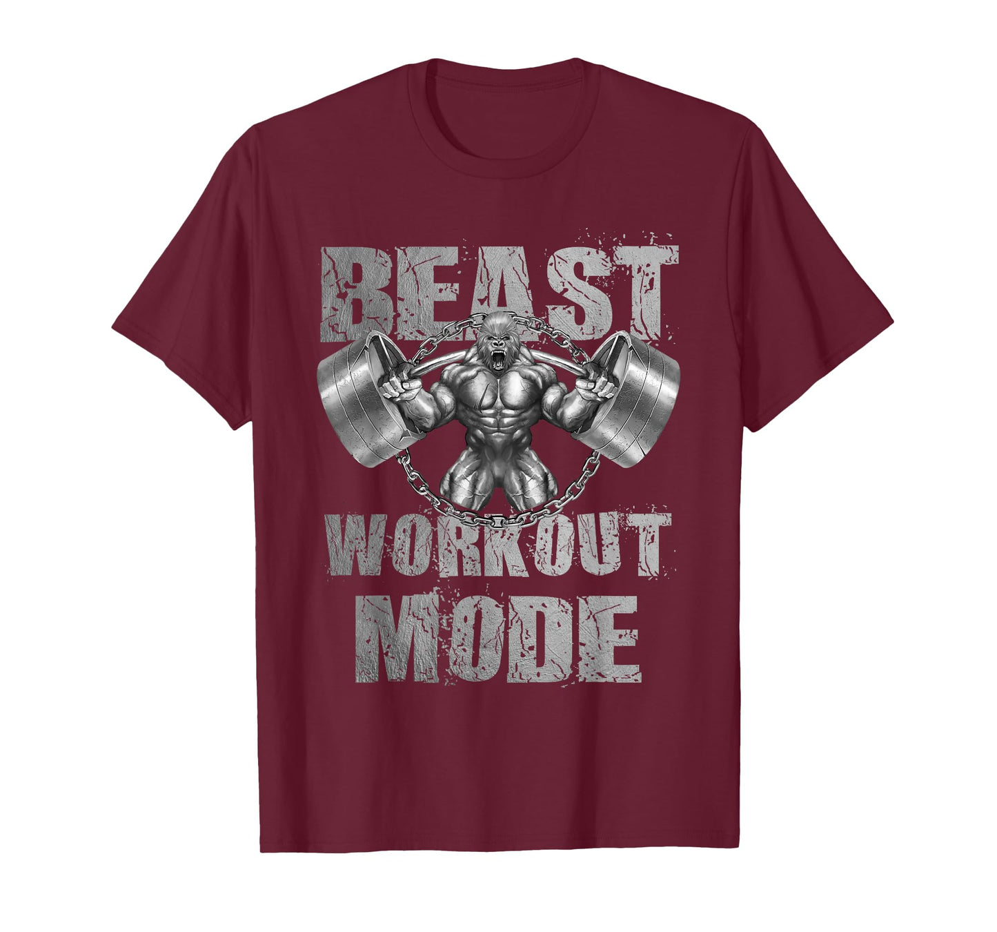 Gorilla Beast Workout Mode Lifting Weights Fitness Gym T-Shirt