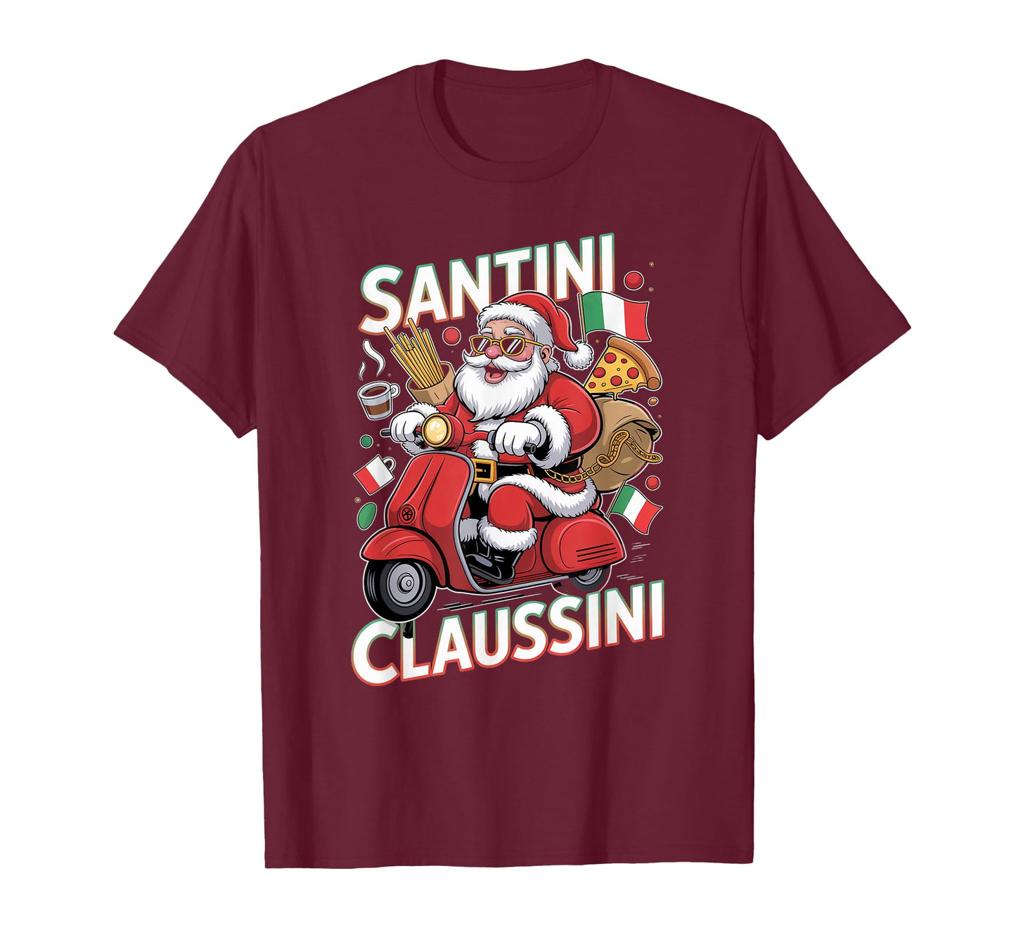 Italian Brainrot Christmas Santini Claussini Funny Santa T-Shirt