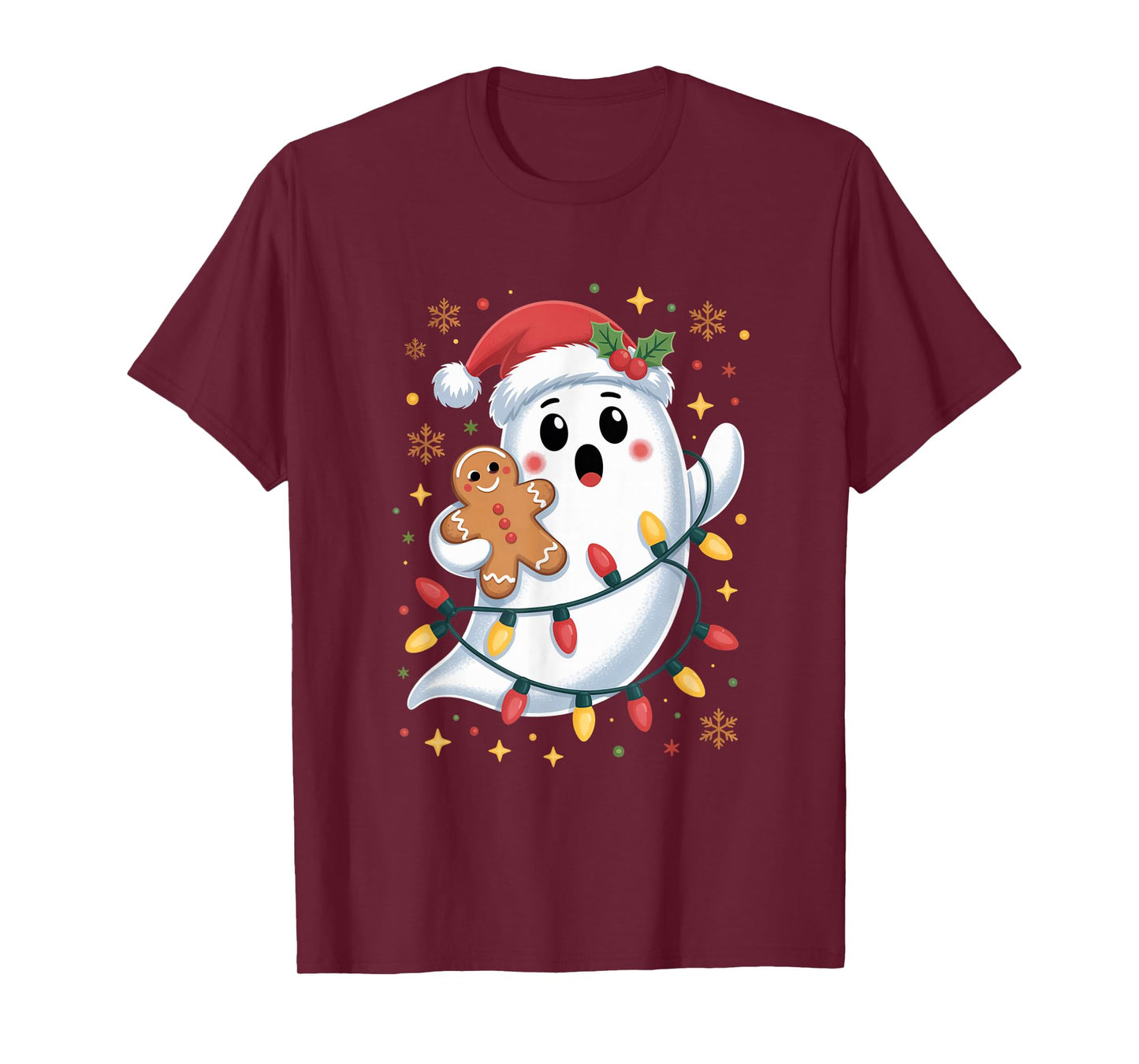Ghost Christmas Santa Spooky Christmas T-Shirt