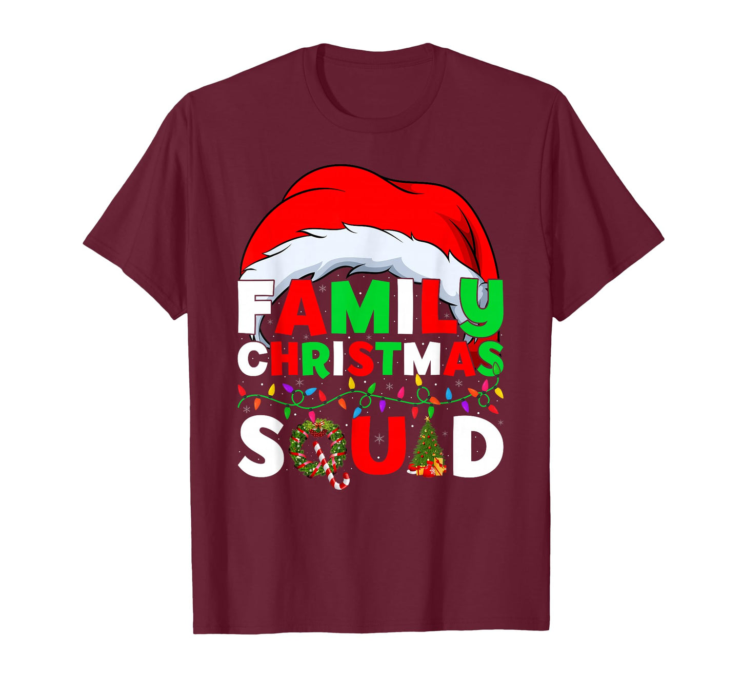 Santa Xmas Pajamas Matching Family Christmas Squad Holiday T-Shirt