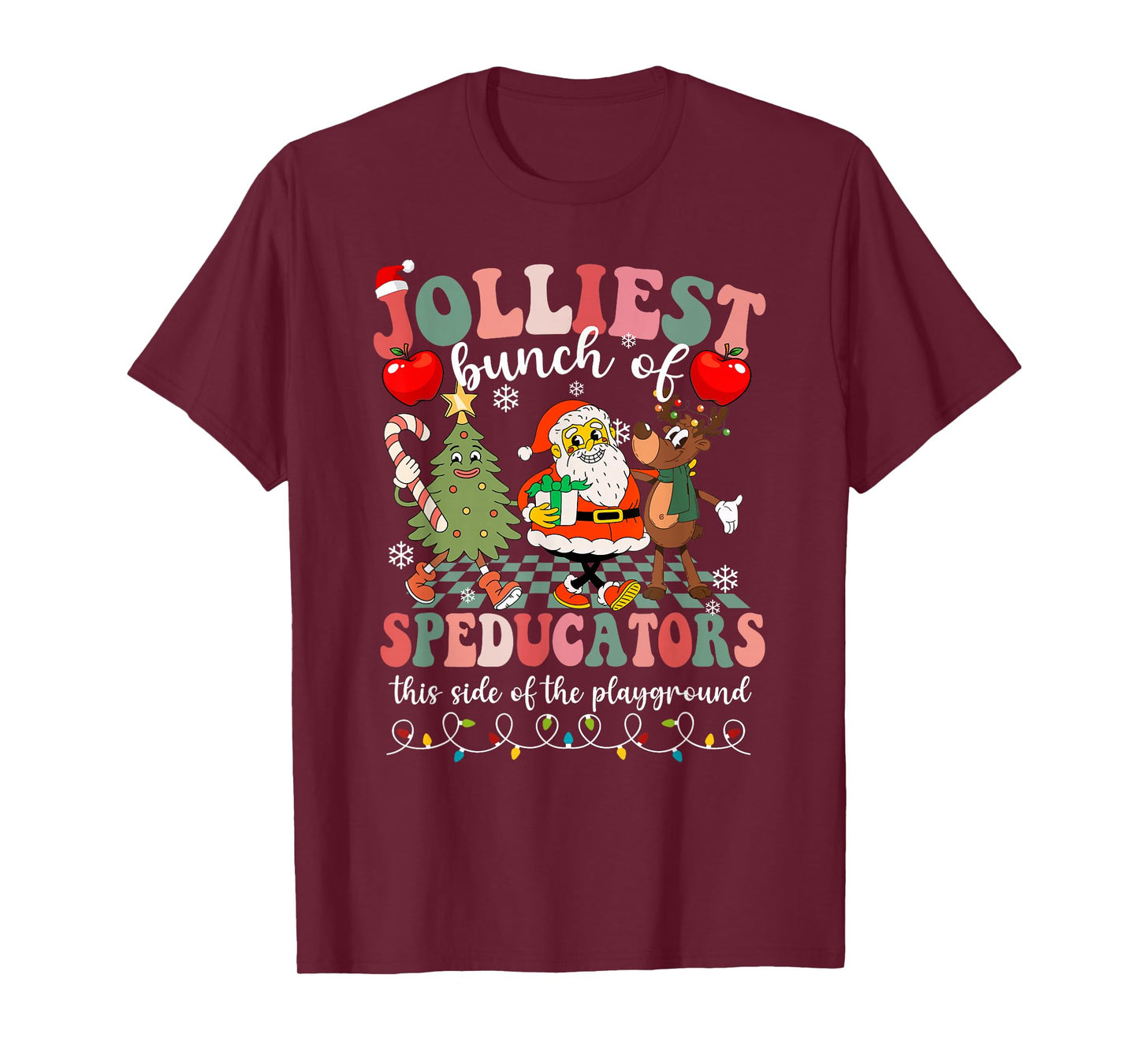Funny Christmas Jolliest Bunch of Special Education Teachers T-Shirt