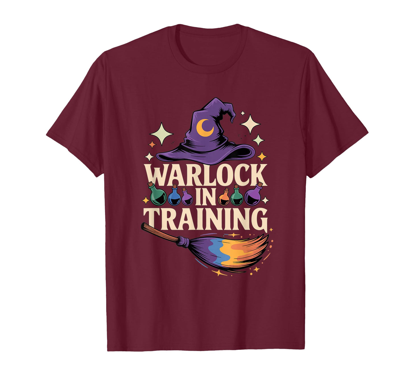 Warlock in Training Halloween Witchcraft Magic Wizard T-Shirt