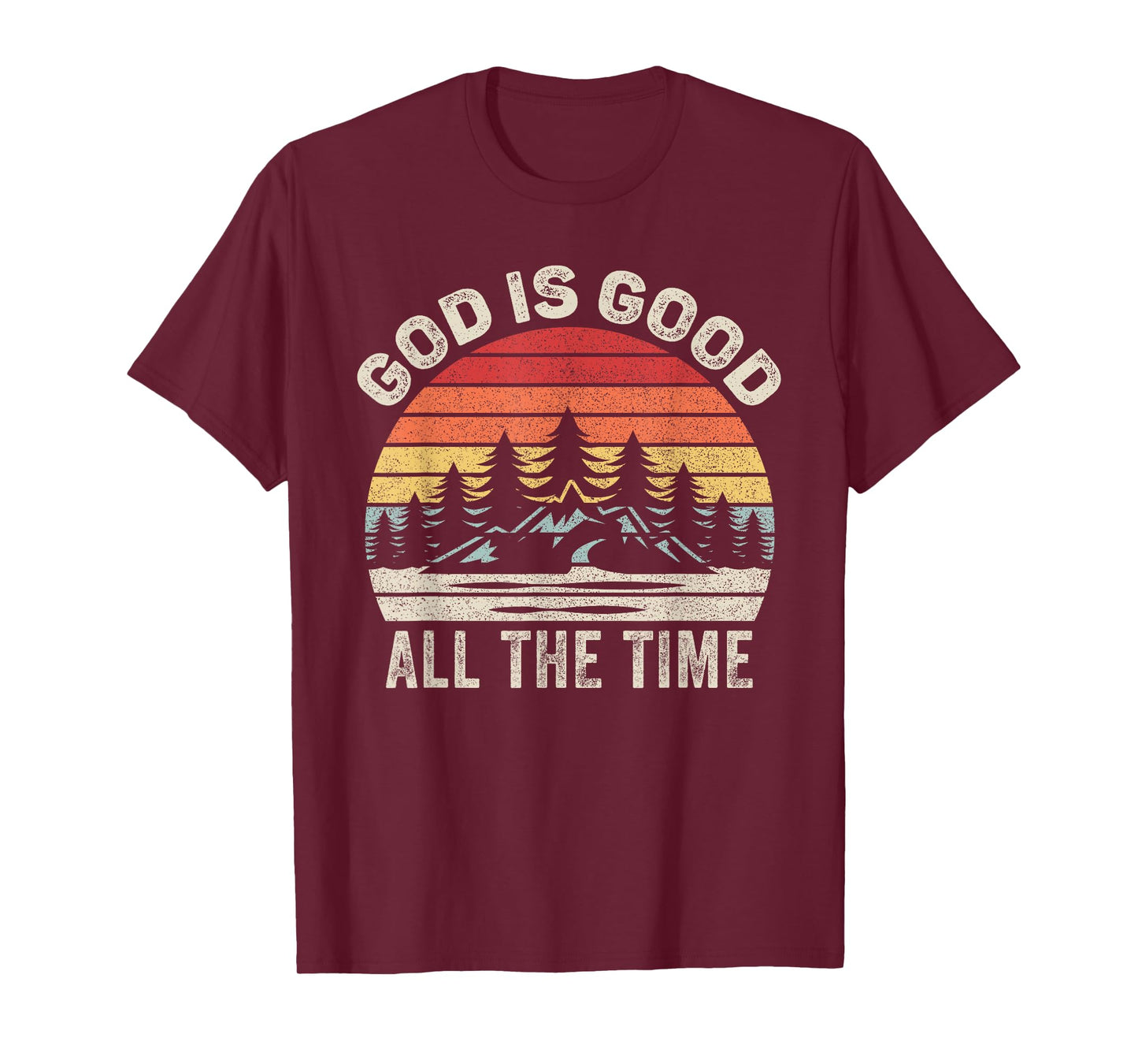 Vintage Retro God Is Good All The Time Christian T-Shirt