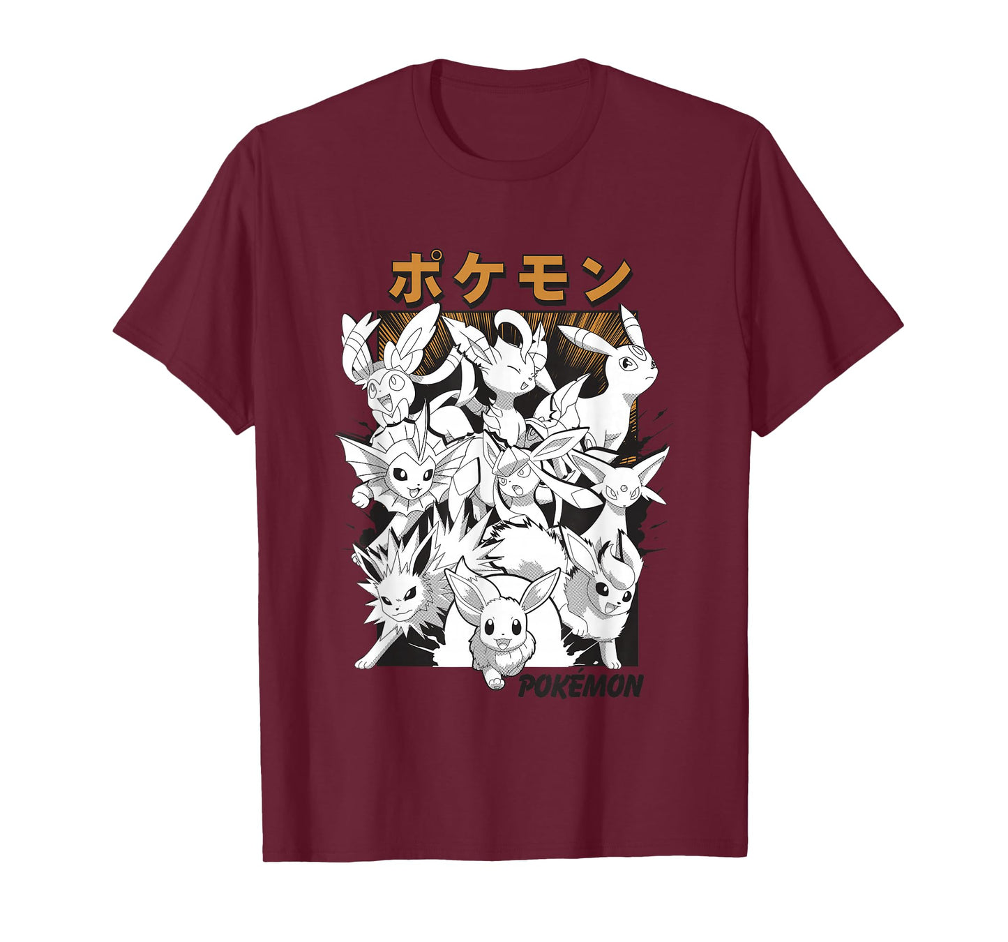 Pokémon Eevee & Eeveelutions Epic Mashup Vintage Poster T-Shirt