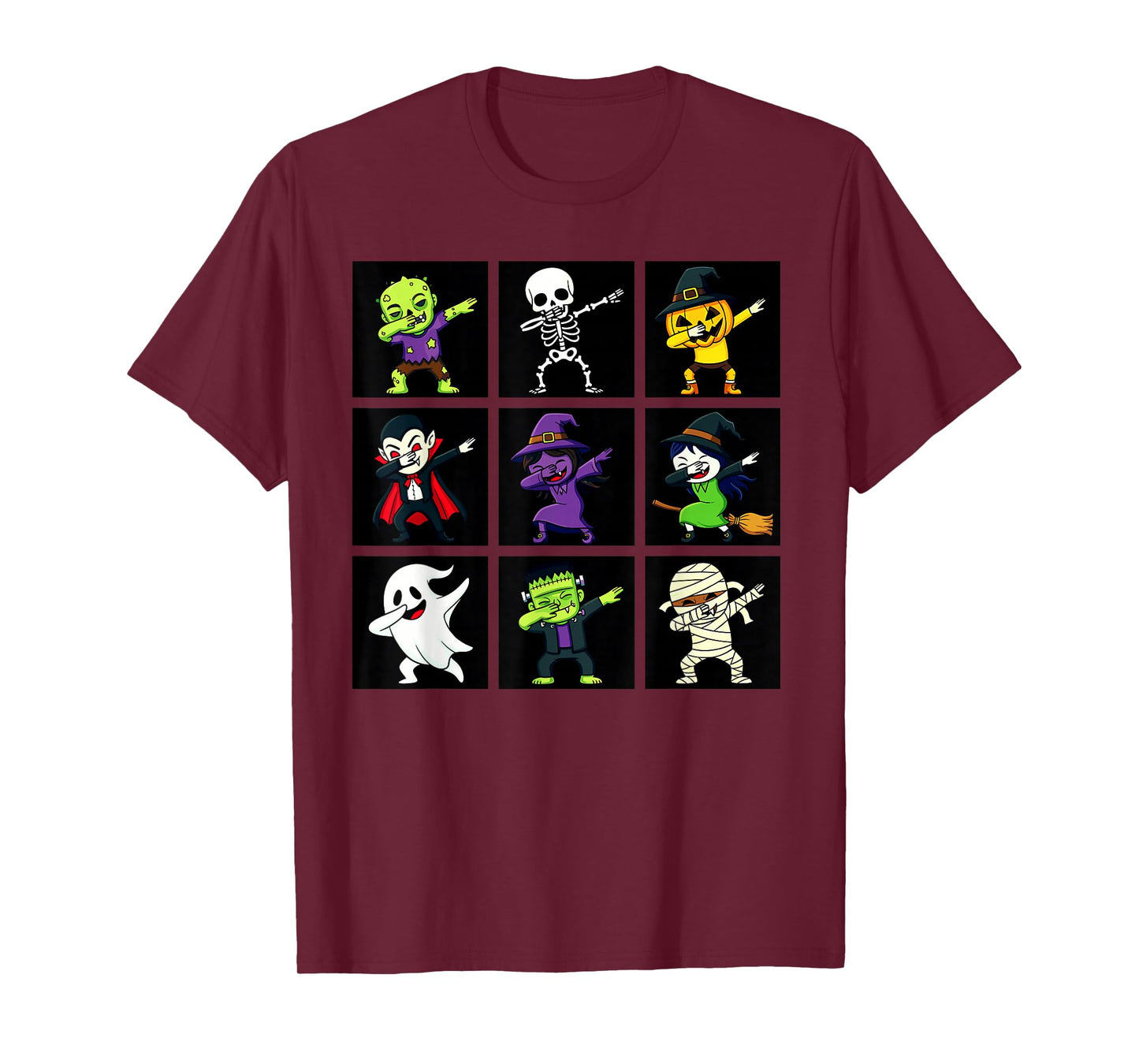 Cute Halloween Dab Monsters Ghost, Witch, Skeleton T-Shirt
