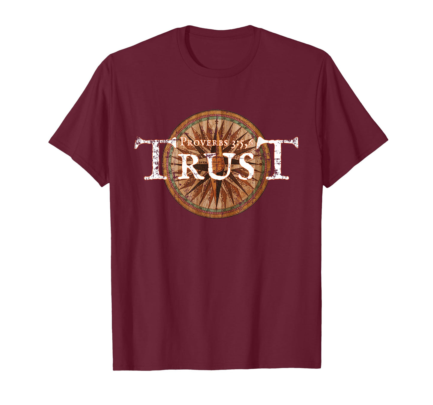Christian Proverbs 3:5,6 Bible Verse KJV T-Shirt