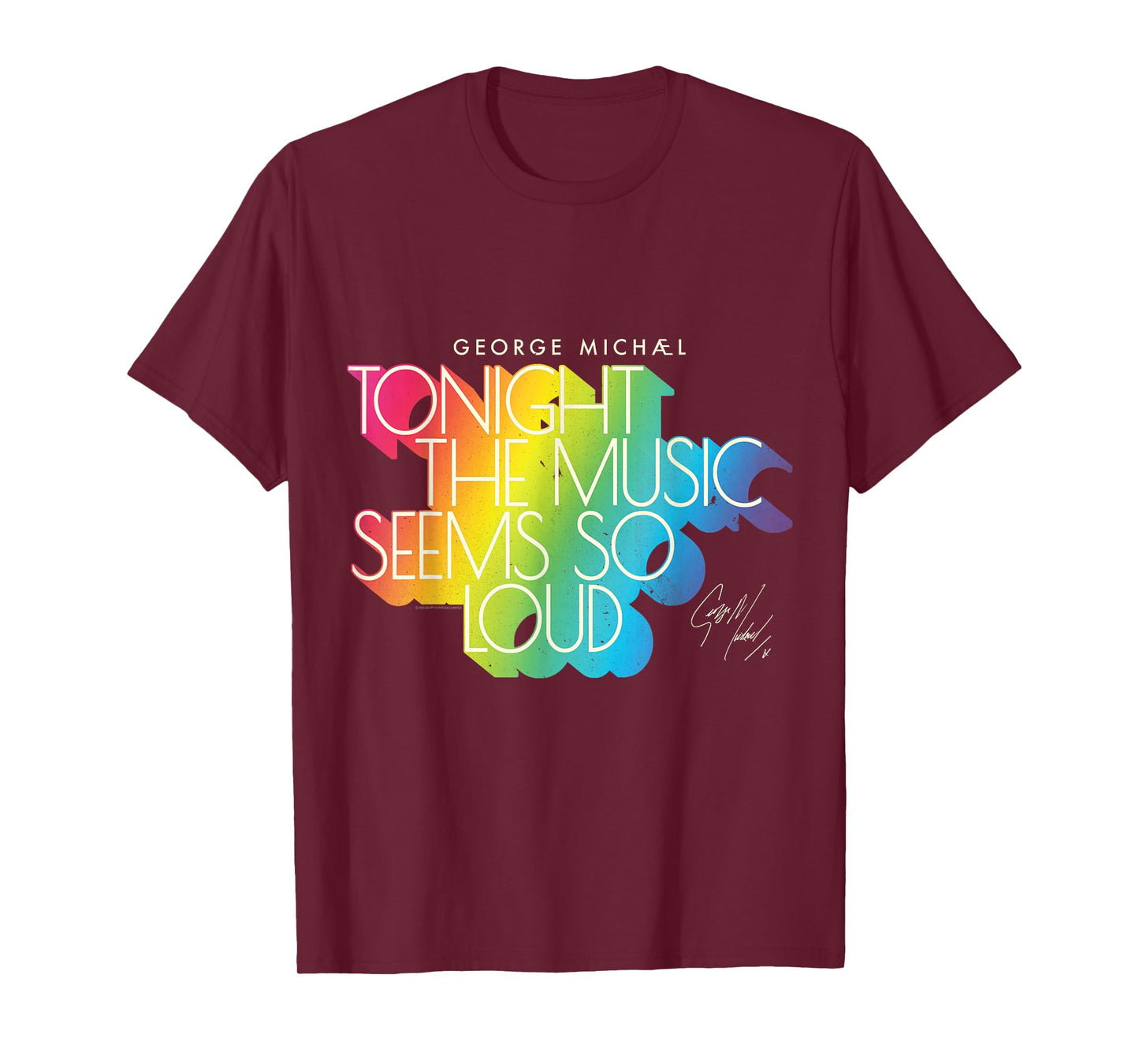 George Michael Tonight the Music Retro Rainbow (Light) T-Shirt