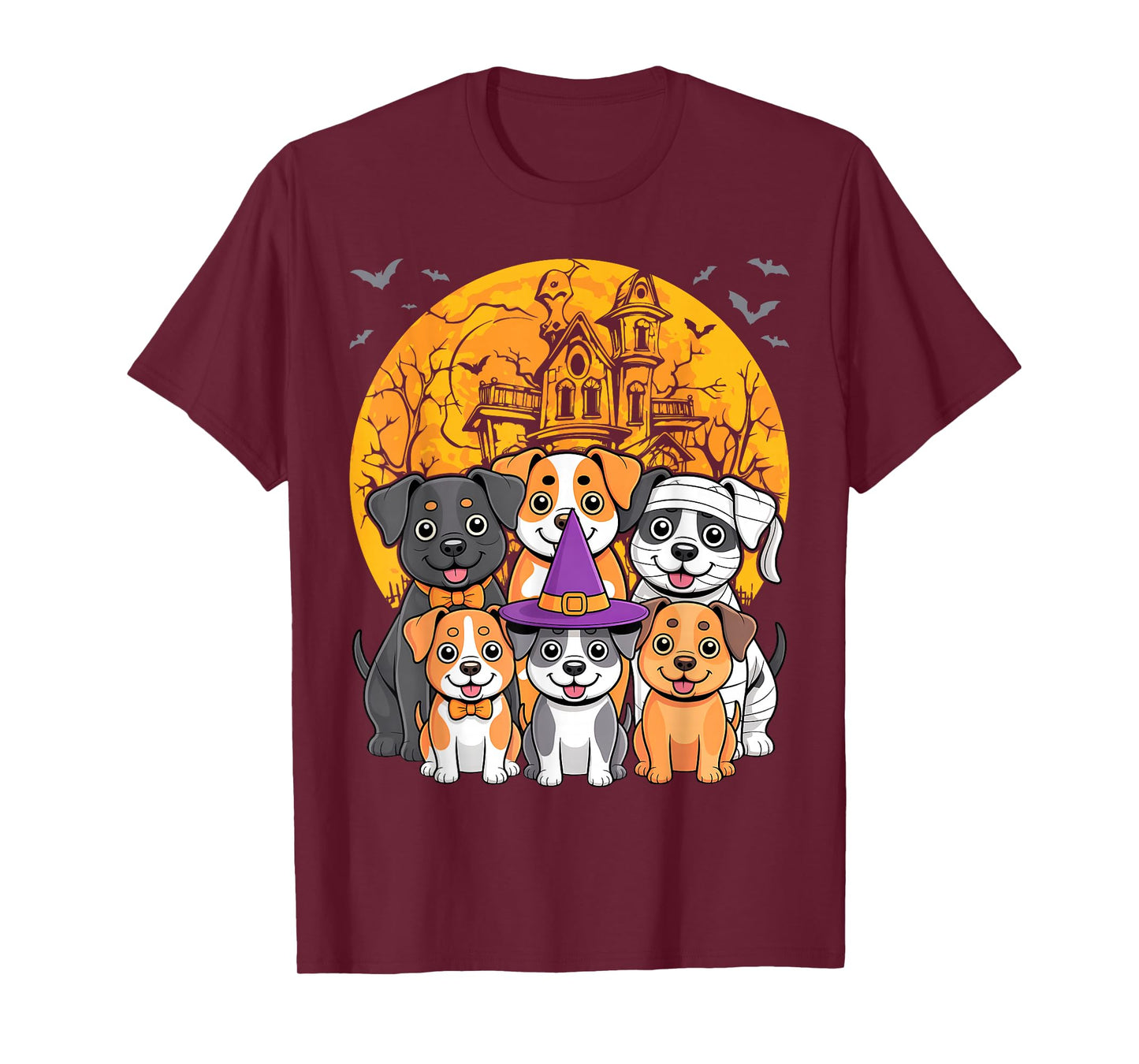 Dog Ghost Witch Mummy Halloween Costume Men Women Boy Girl T-Shirt