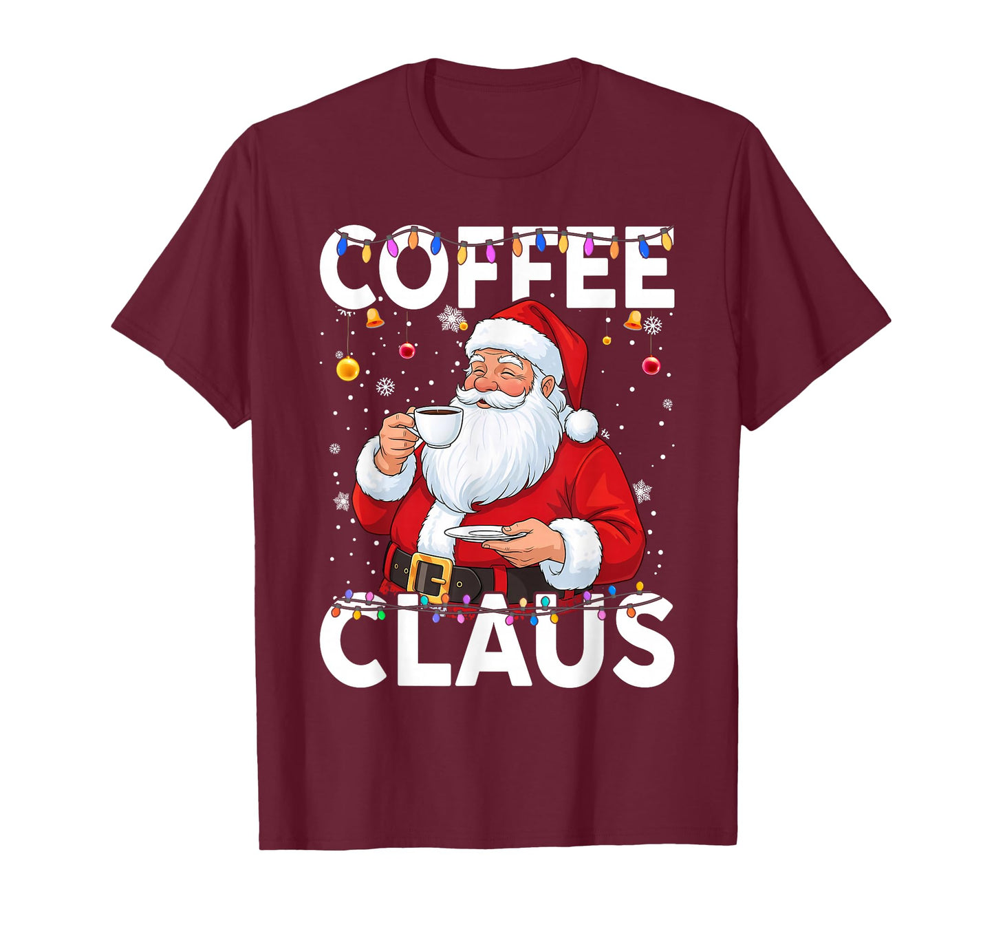 Coffee Santa Claus Christmas Matching Costume T-Shirt