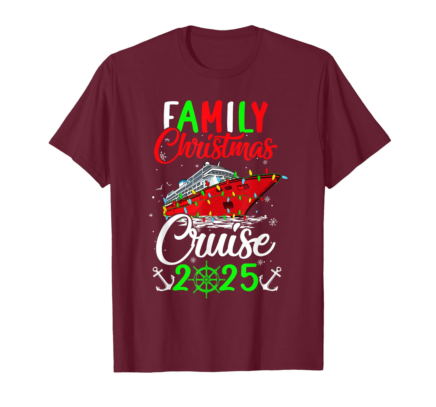 Family Christmas Cruise 2025 Squad Xmas Funny Cruising Lover T-Shirt