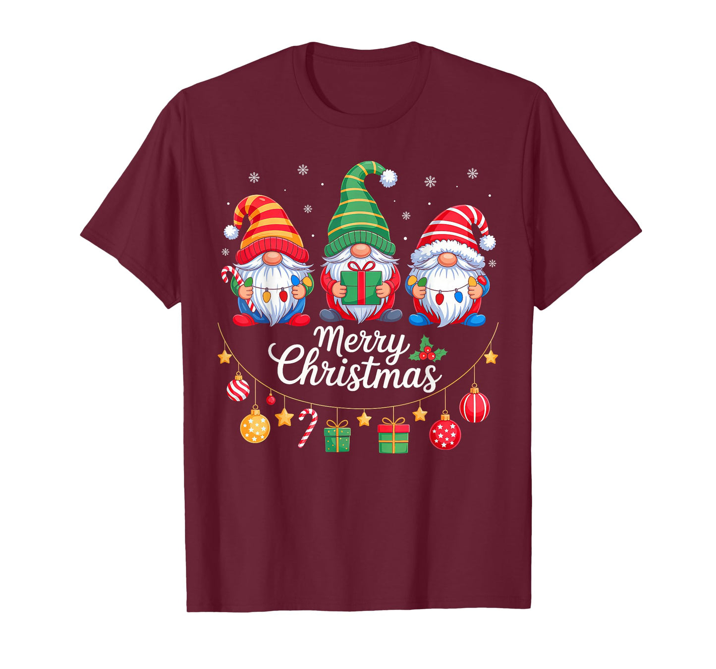 Gnomes Merry Christmas Matching Family Gnome Xmas Pajamas T-Shirt