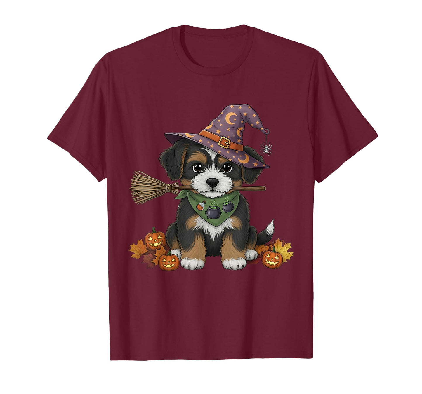 Kawaii Witch Puppy Cute Halloween Potion Designe T-Shirt