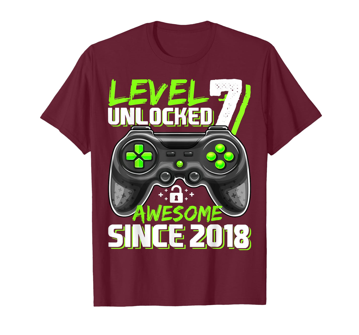 7th Birthday Boy Level 7 Gamer 7 Year Video Game Party T-Shirt