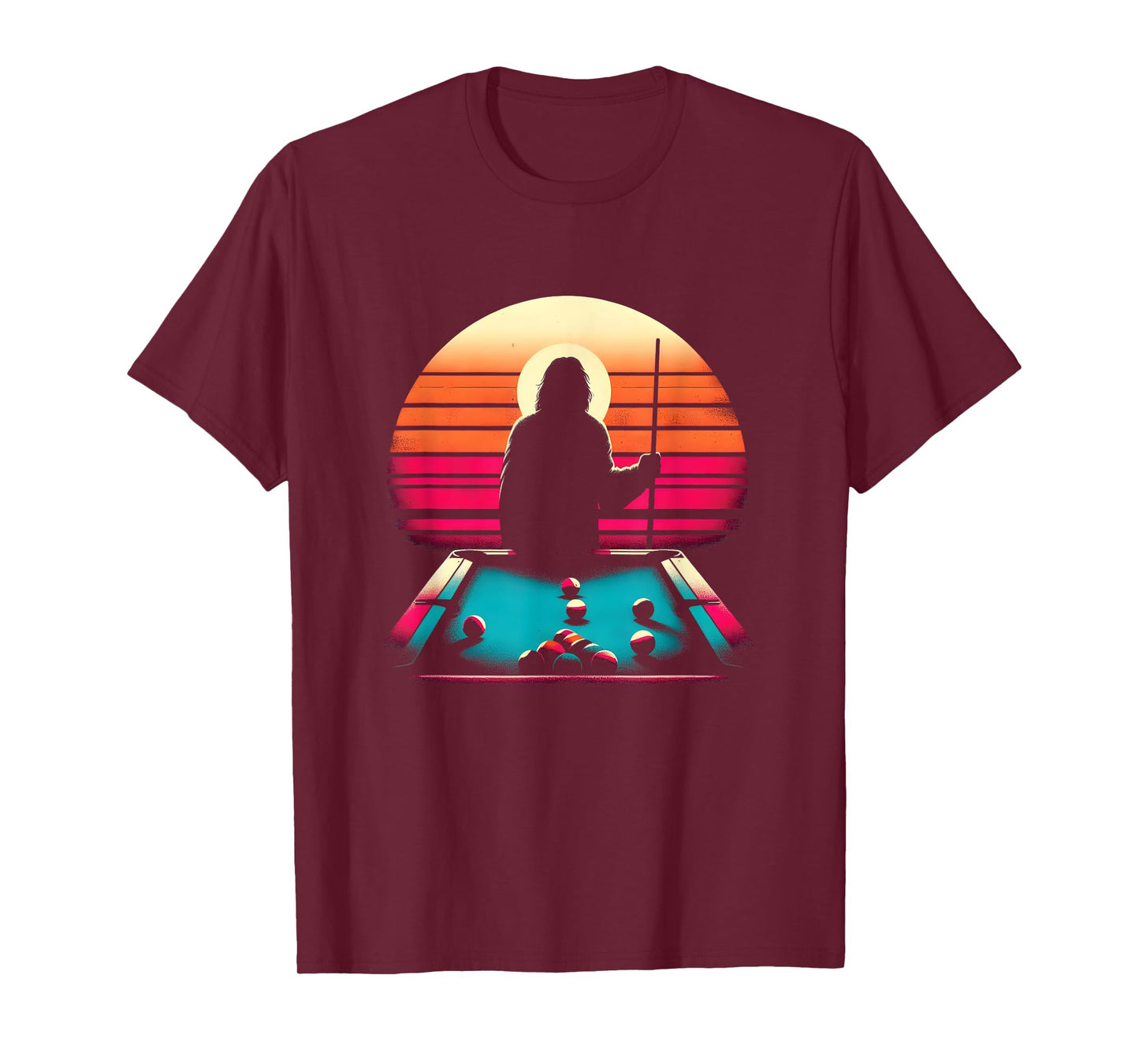 Jesus Playing Pool Billiard - Funny Christian Religious T-Shirt