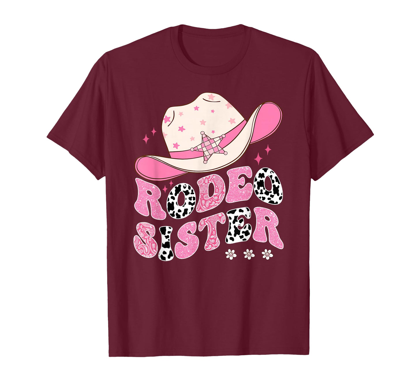 Rodeo Sister Pink CowGirl 1St Birthday Family Matching T-Shirt