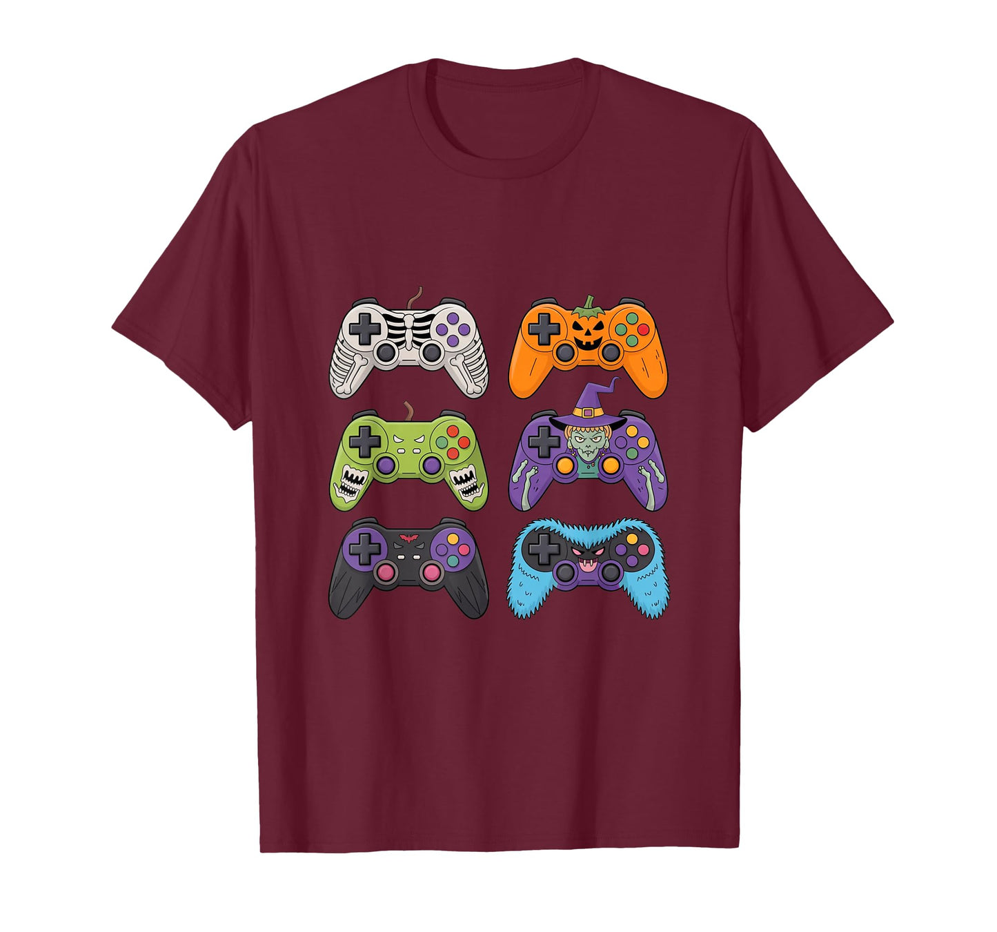 Halloween Skeleton Zombie Gaming Controllers Mummy Boys Kids T-Shirt