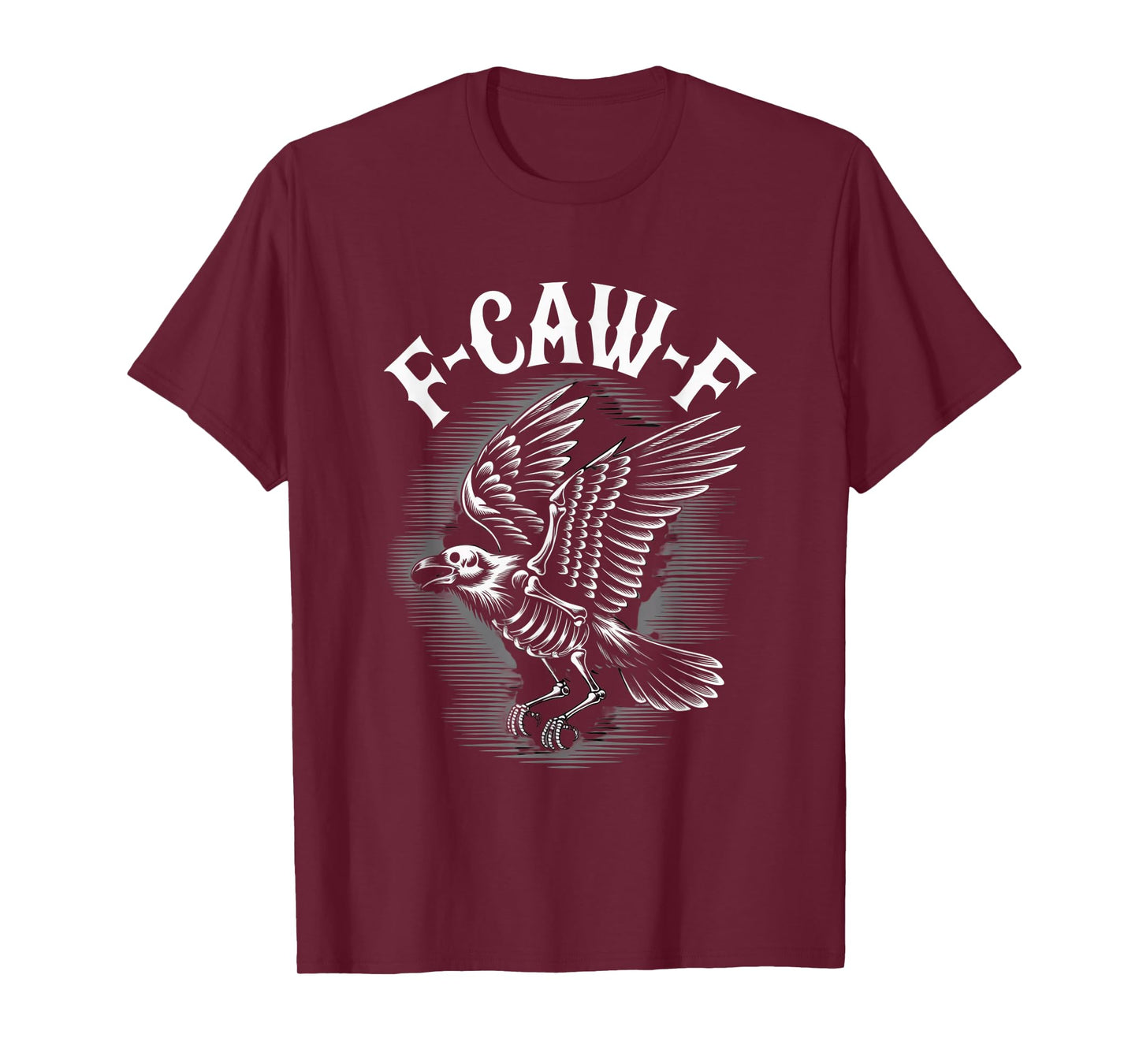 F-Caw-F Crow Funny Gothic Moon Black Bird Halloween T-Shirt