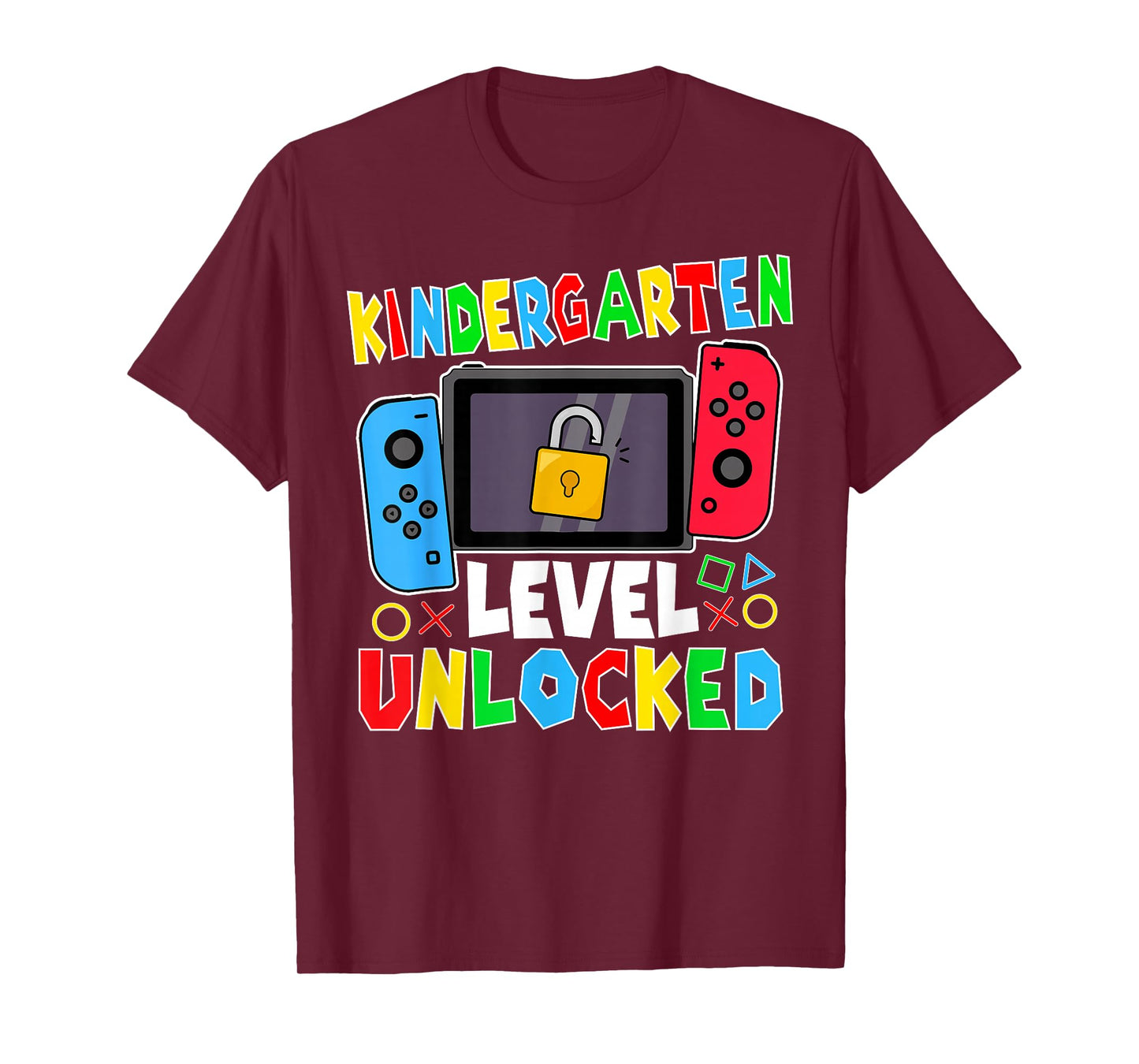 kindergarten Level Unlocked Gamer Back to School Boy T-Shirt