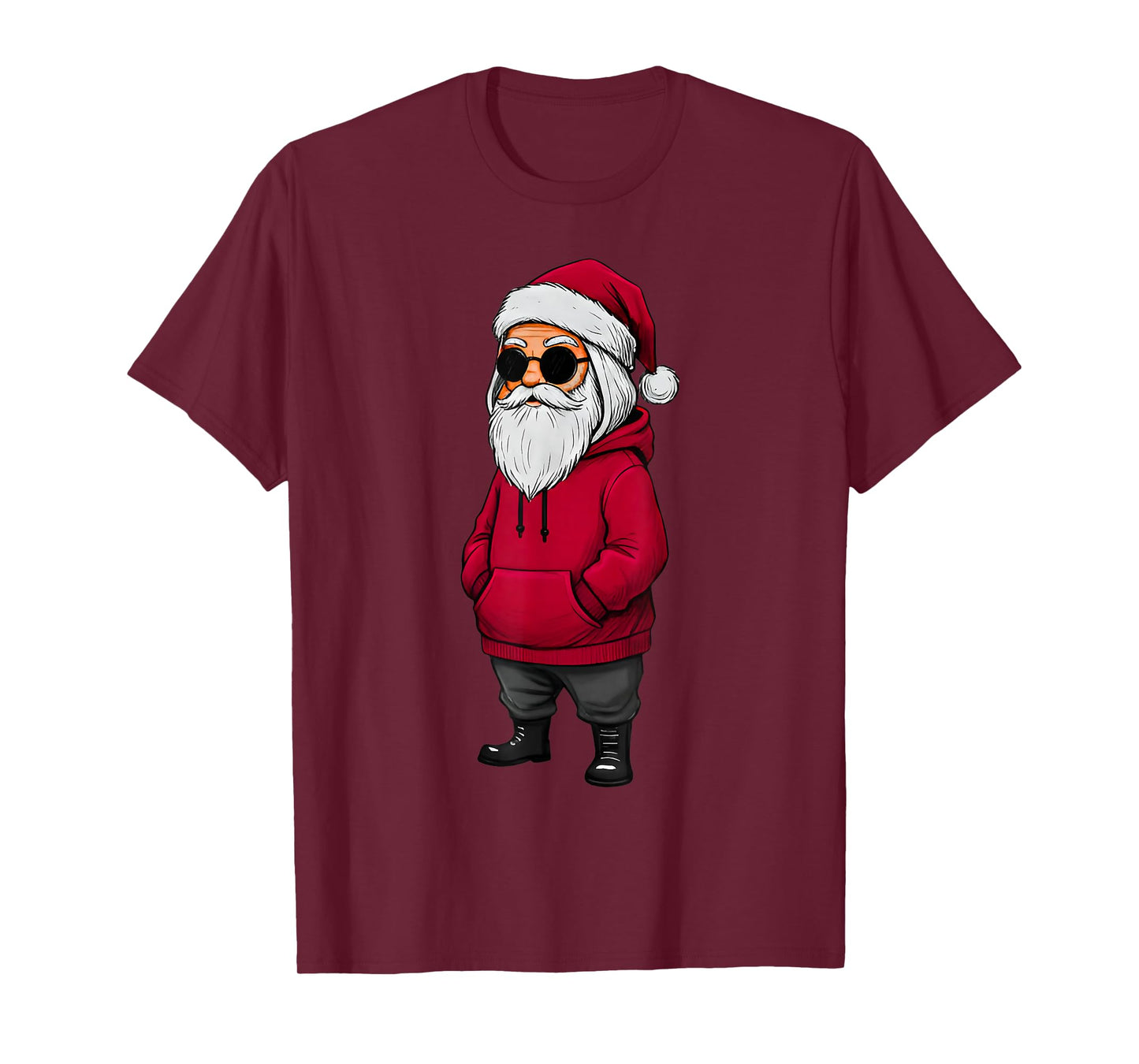 Santa Face with Sunglasses Christmas for Boys Men Kids T-Shirt