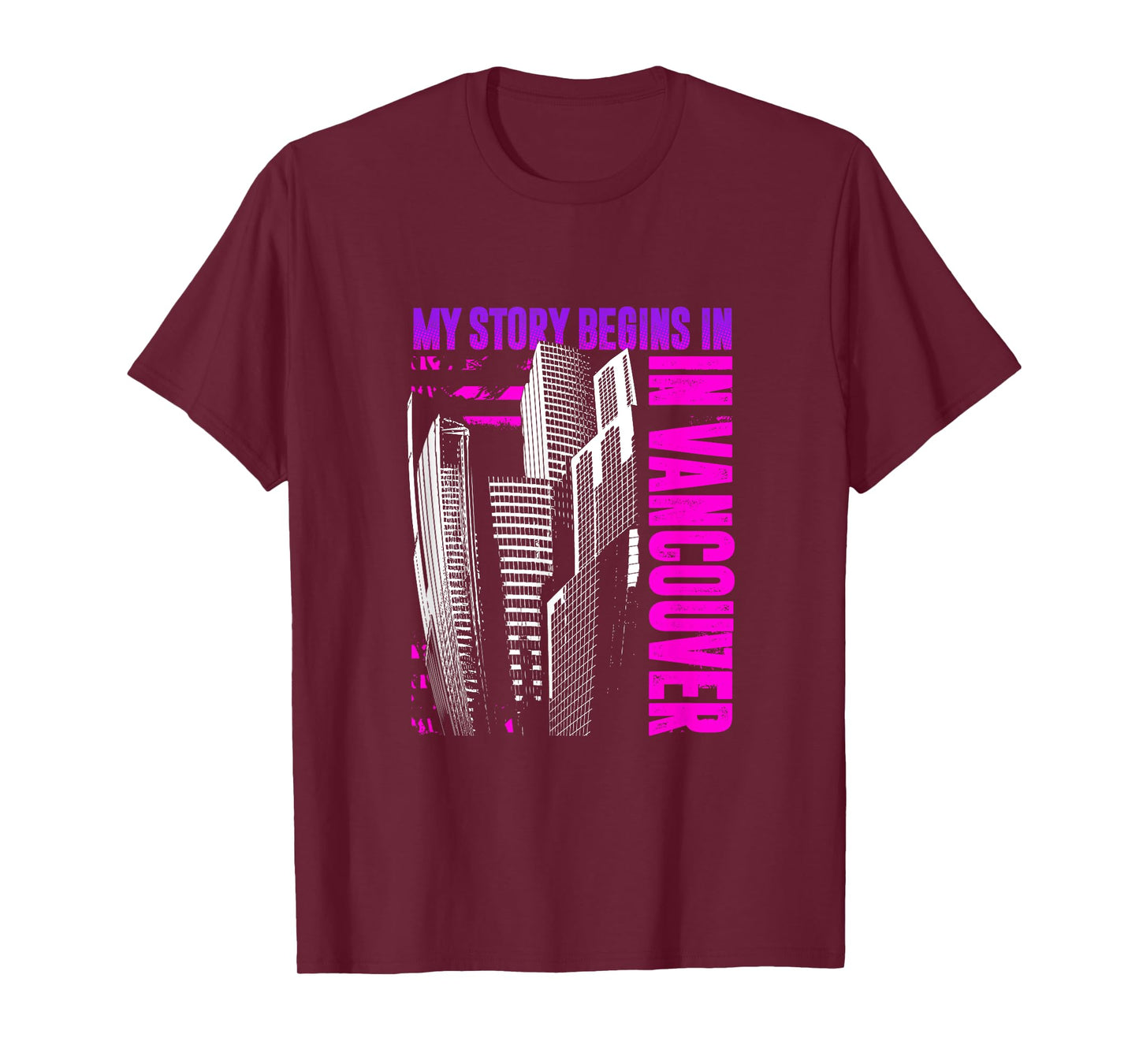 Vancouver Skyline T-shirt for Men, Women, Boys, & Girls T-Shirt