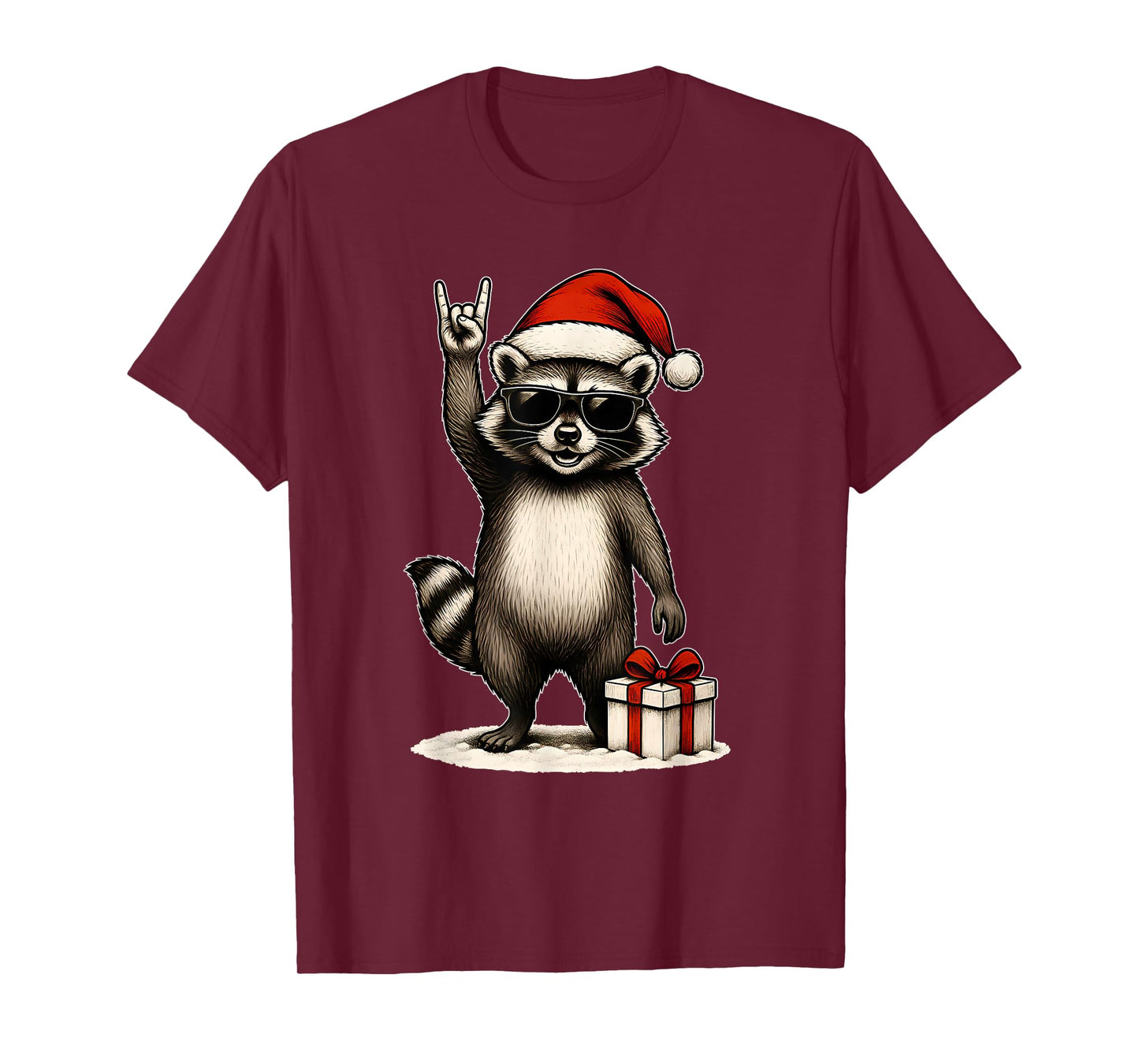 Christmas Funny Raccoon T-Shirt