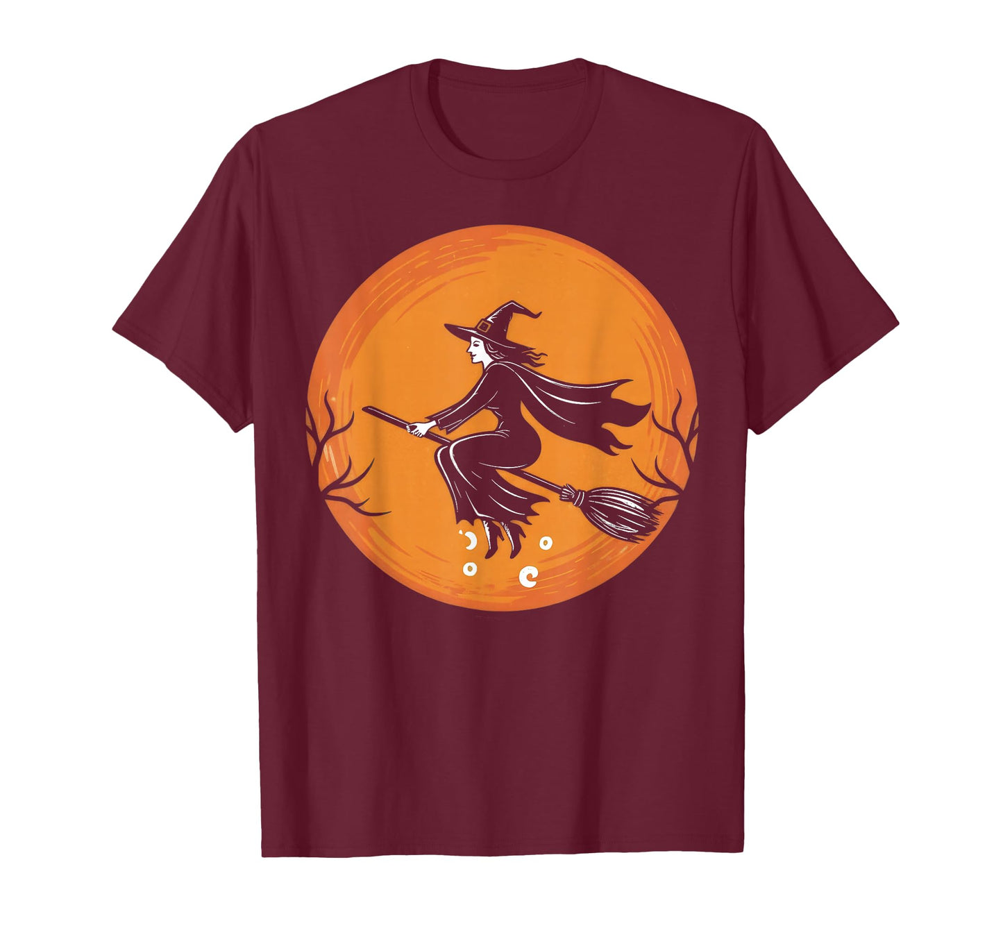 Witch Riding a Broomstick on Full Moon T-Shirt