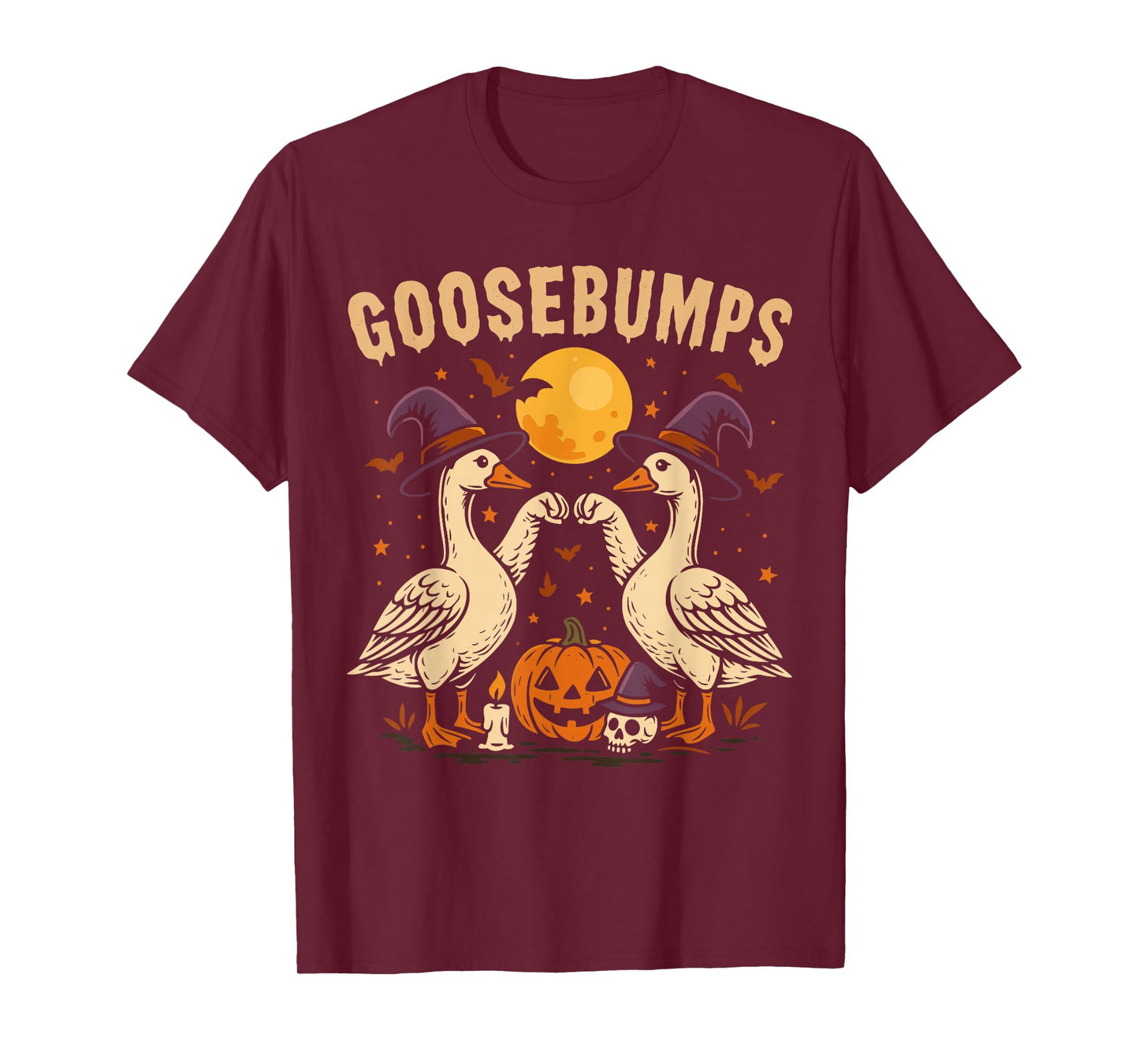 Cute Spooky Goose Shirt, Funny Halloween Goose Bumps T-Shirt