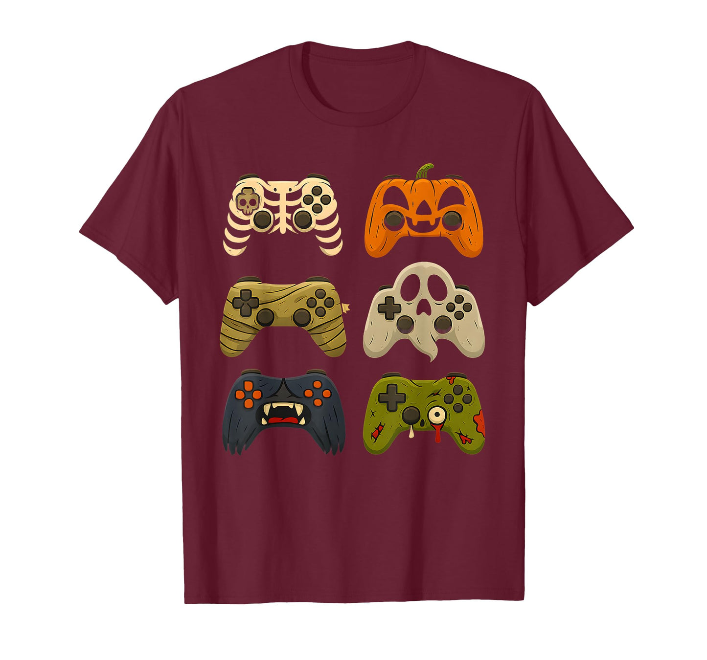Halloween Skeleton Zombie Gaming Controllers Mummy Gifts Kid T-Shirt