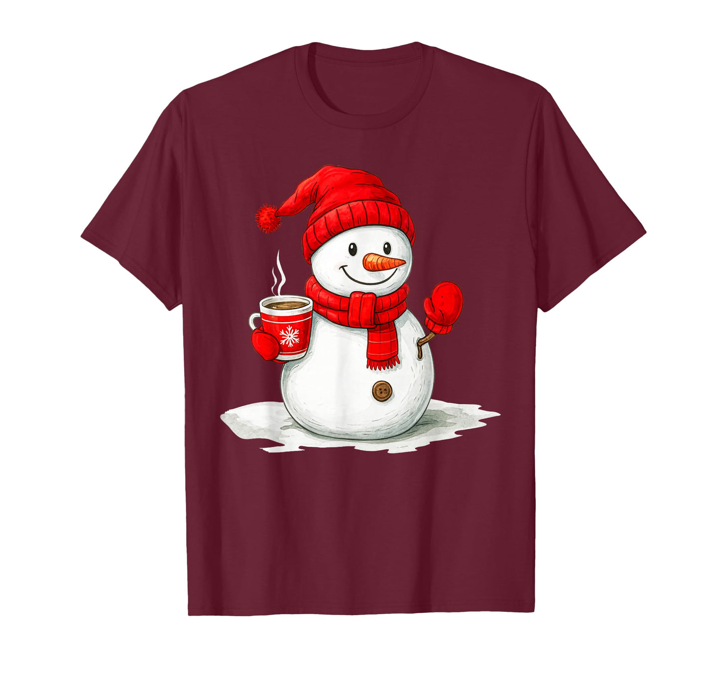 Snowman Family Christmas Matching Costume Men Women Kids T-Shirt