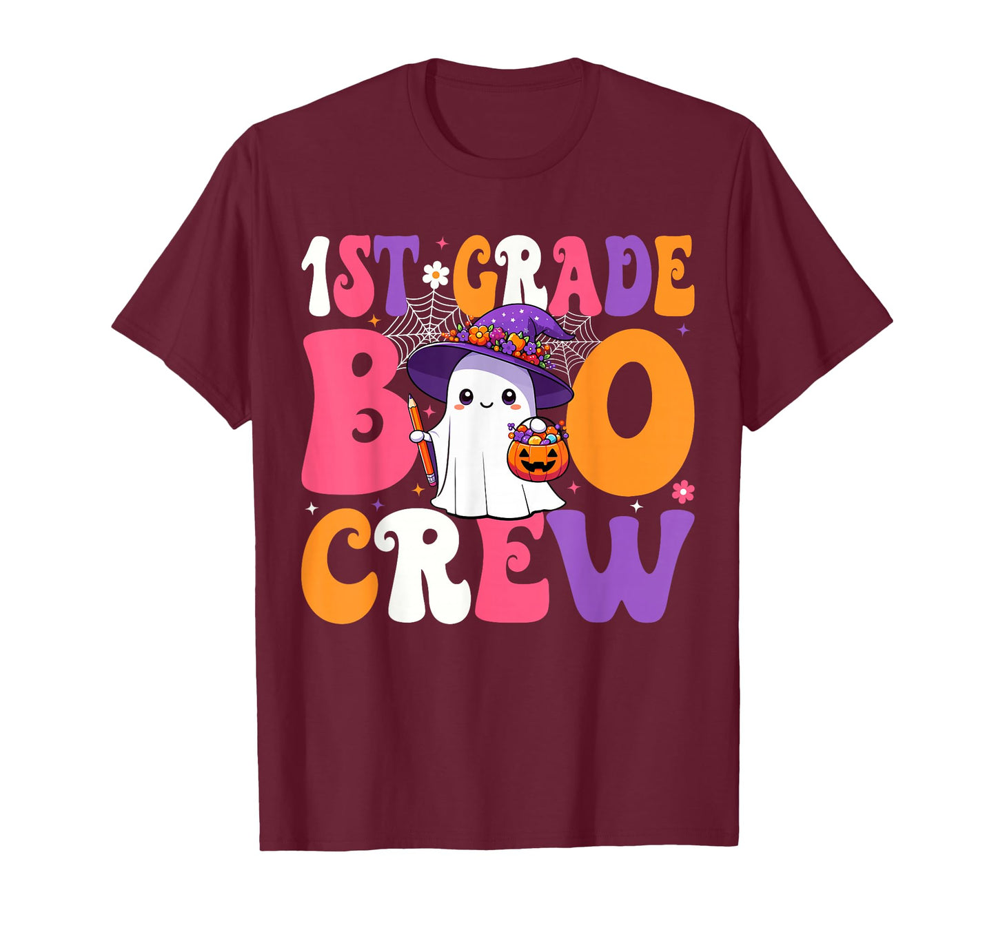 1st Grade Boo Crew Halloween First Grade Halloween Teacher T-Shirt